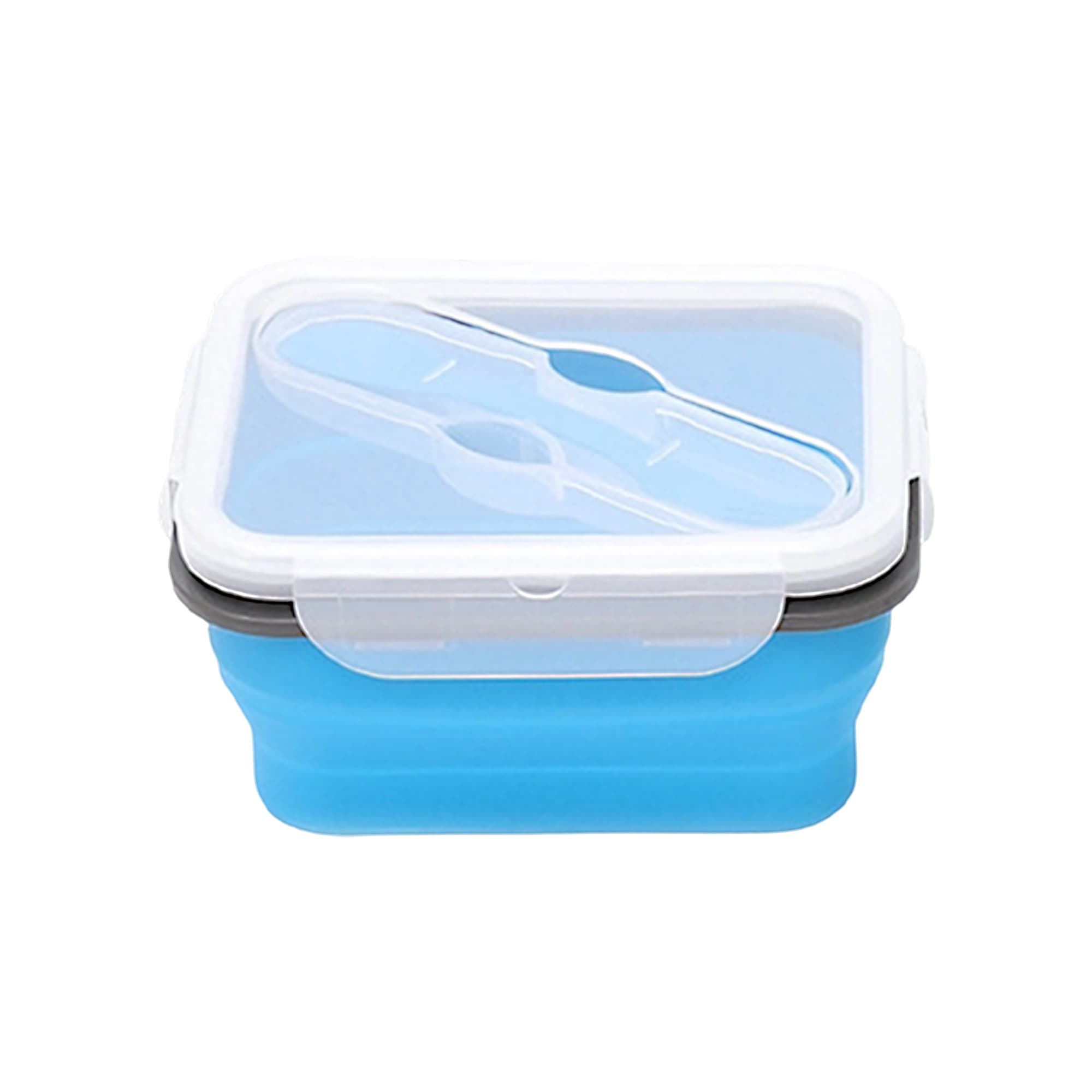 Silicone Food Storage Container with Fork Spoon