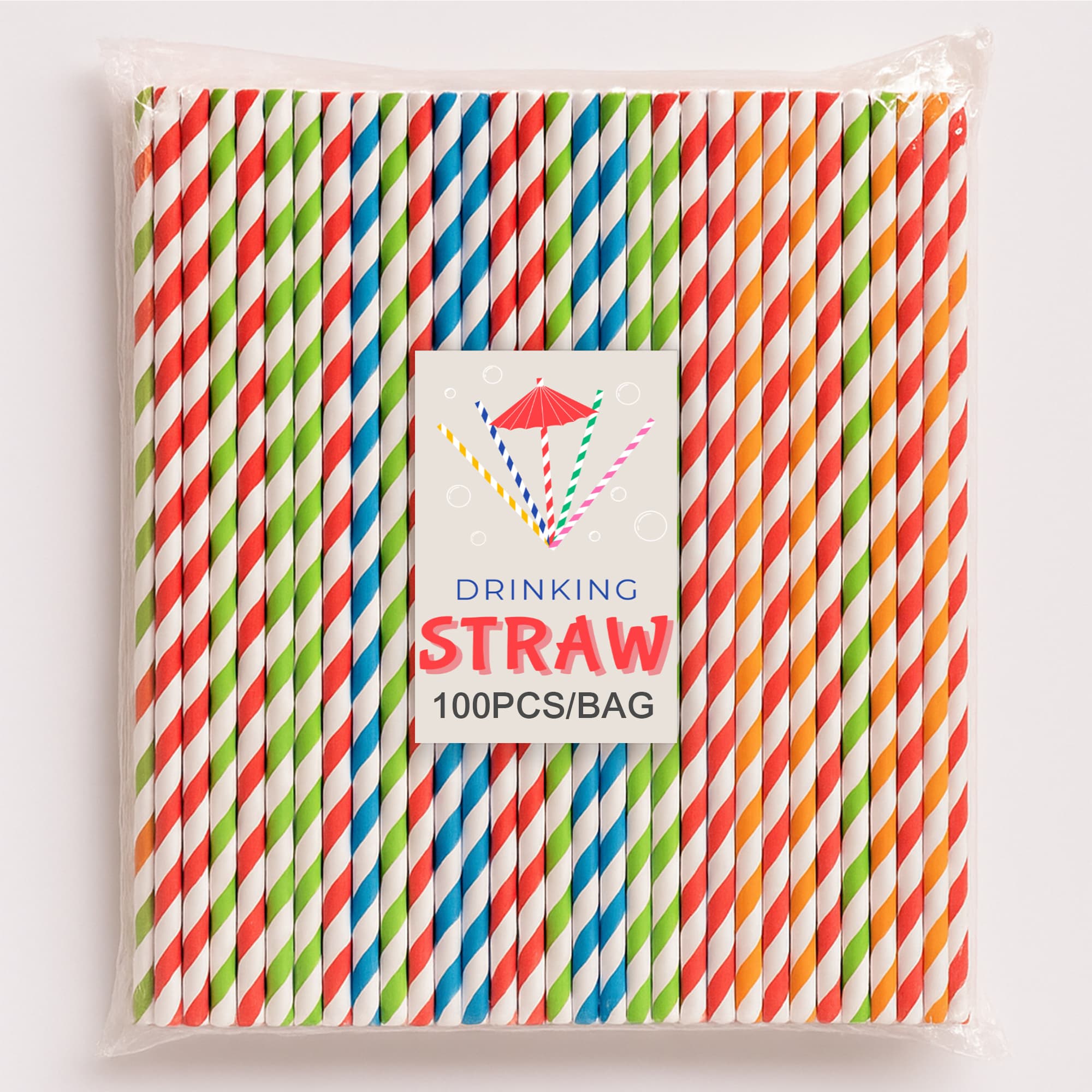 Disposable 3-ply Straight Drinking Paper Straw