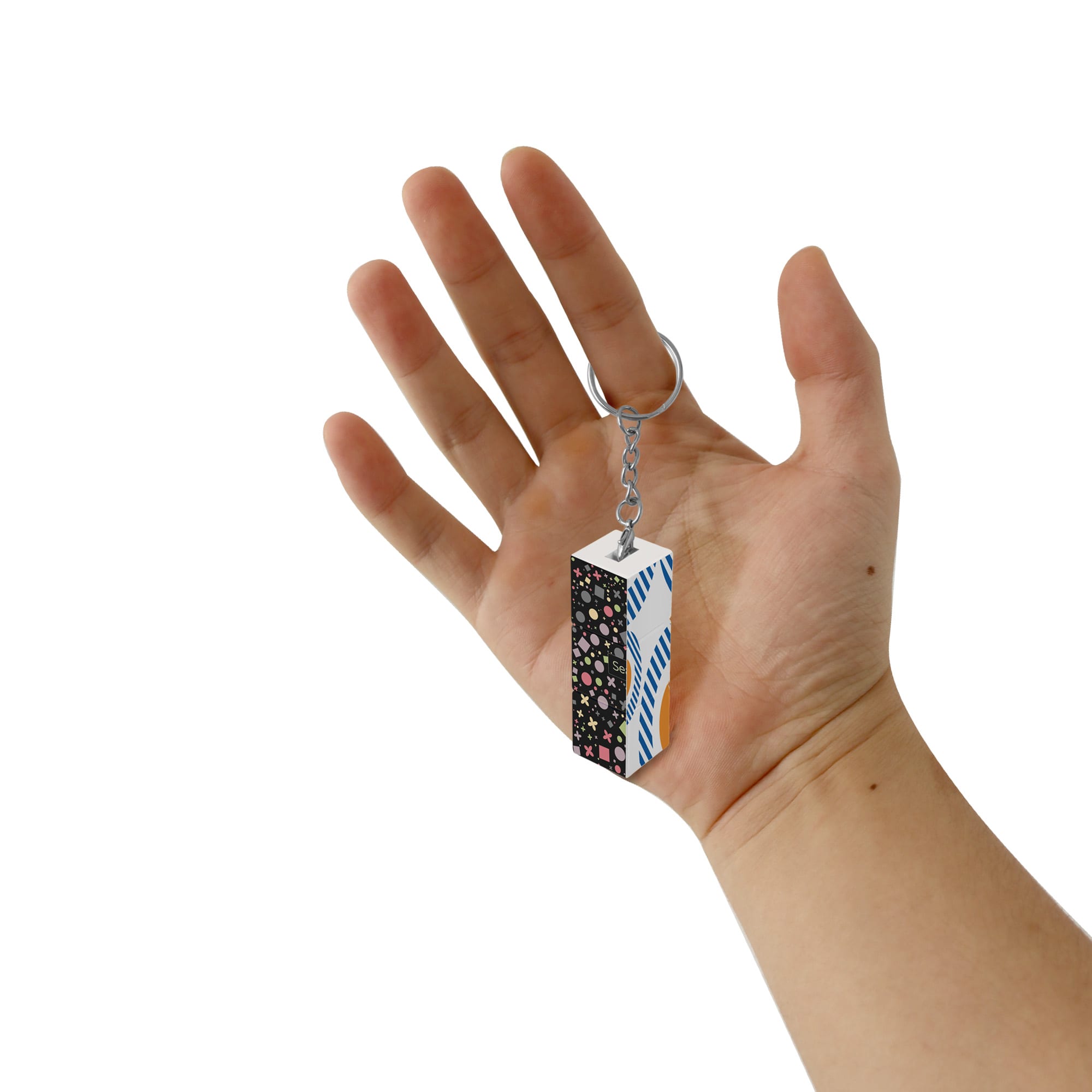 Custom Square Cube with Keyrings