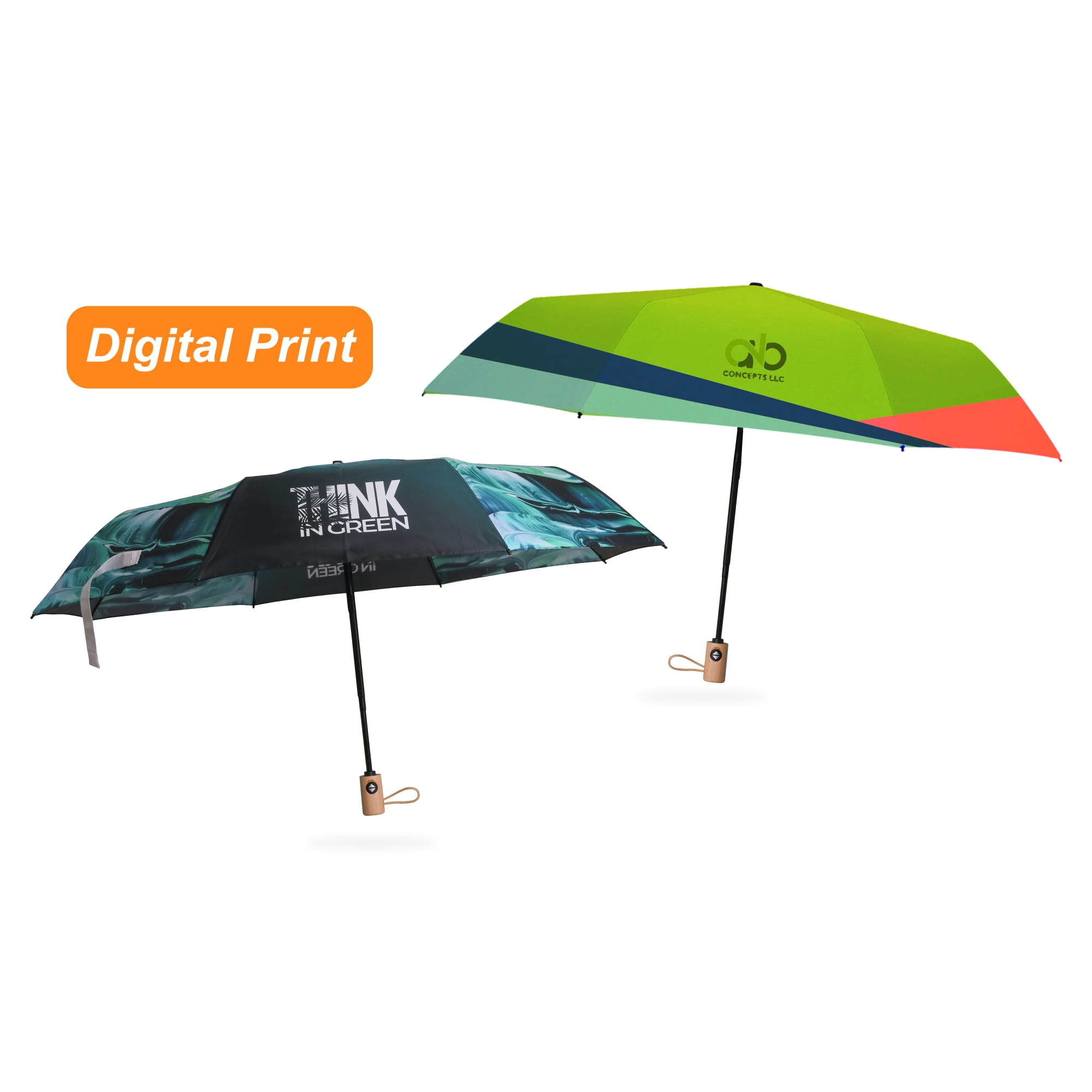 Triple folding RPET umbrella - auto open and close
