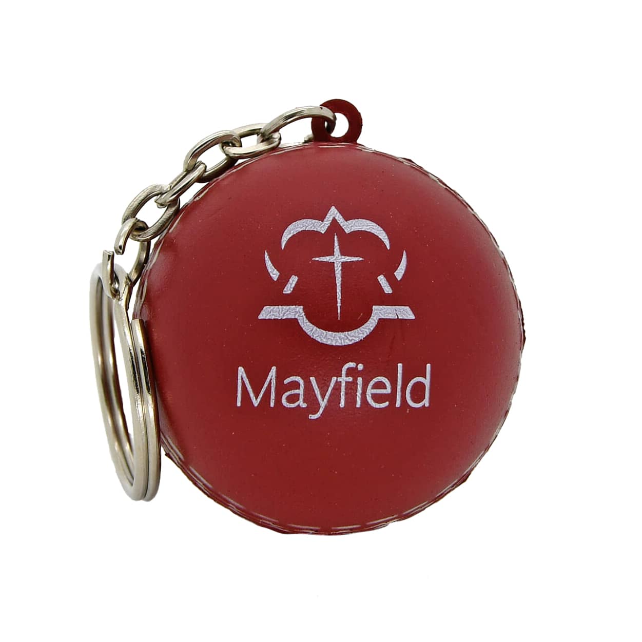 Keyring with Cricket Ball Stress Reliever