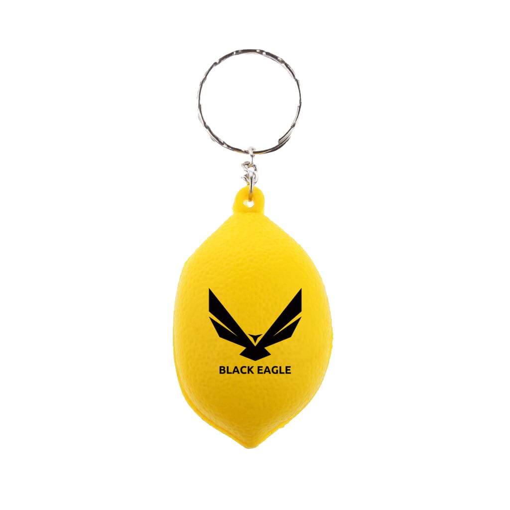 Keyring with Lemon Stress Reliever