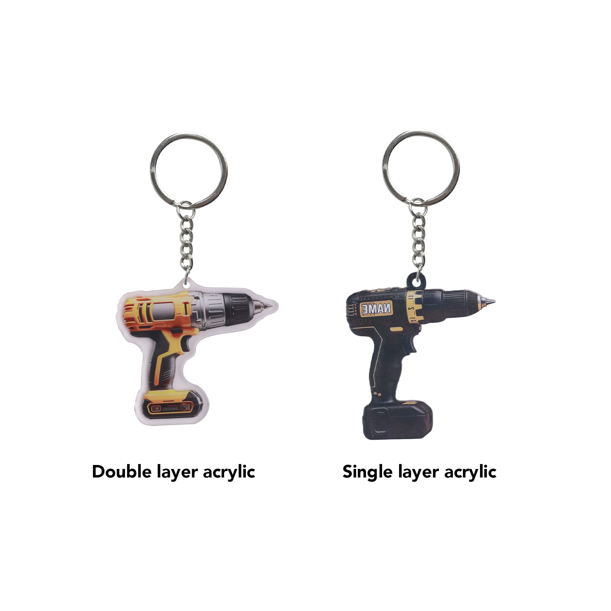 Custom Shape Acrylic Keyring