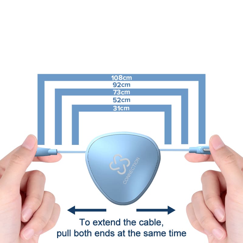 3-In-1 Retractable Portable Charging Cable