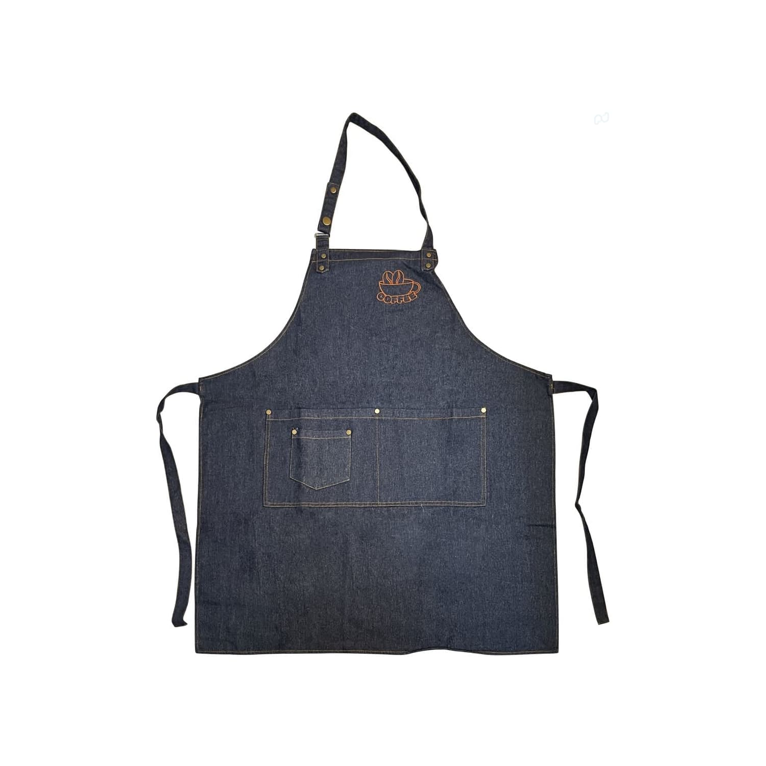 Poly-Cotton Denim Full Bib Apron With Neck Strap
