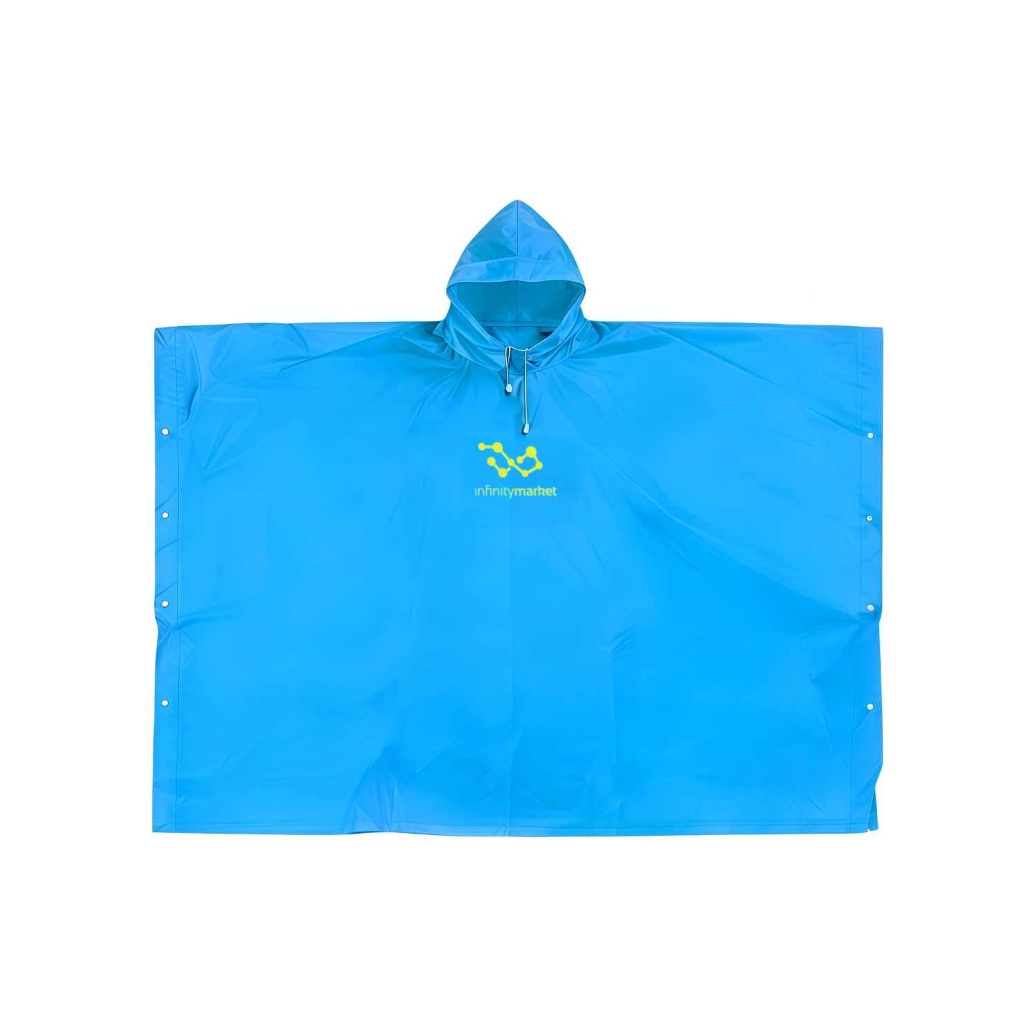 Reusable Adult PEVA Screen Print Rain Poncho