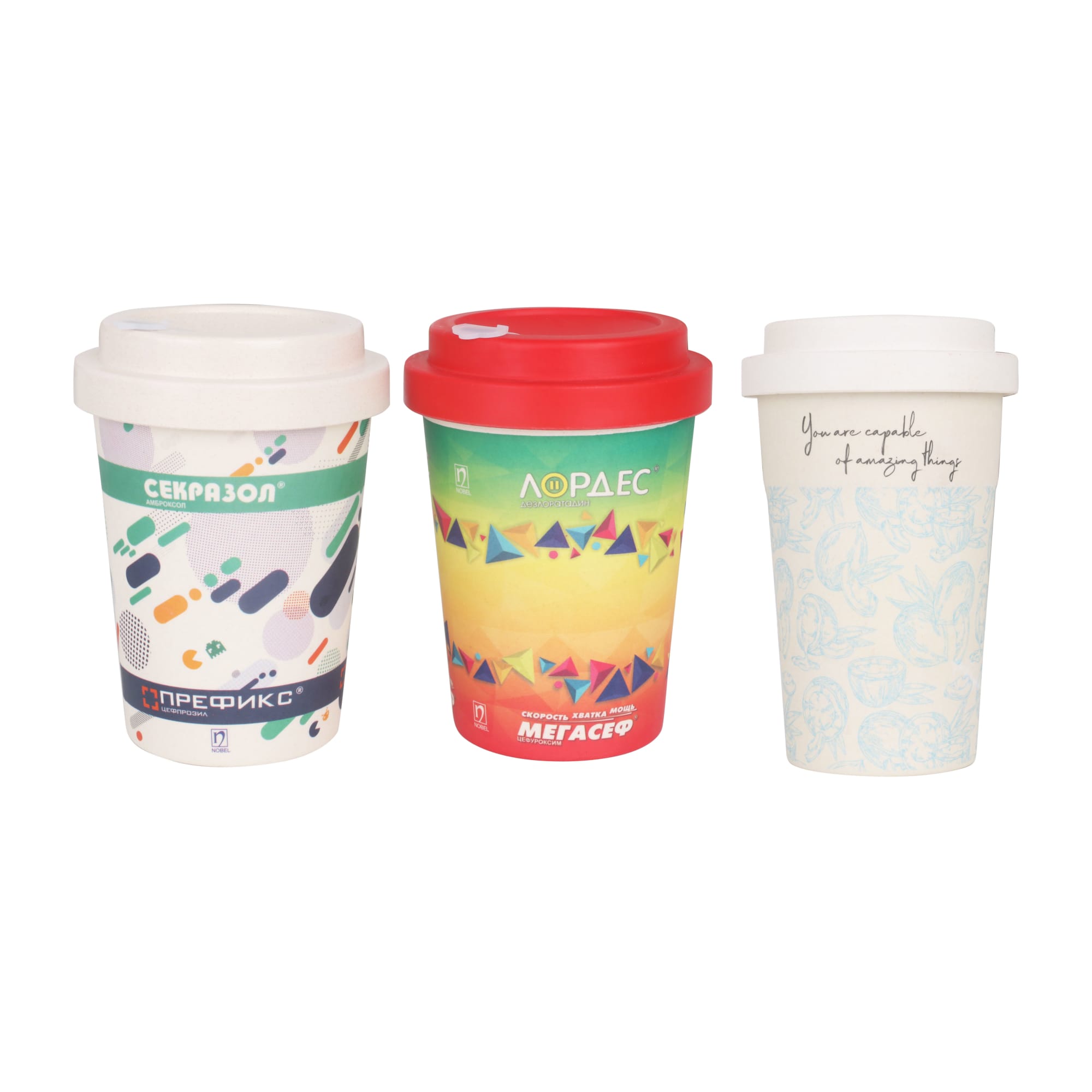 350ml Reusable Bamboo Coffee Cup with Screw Lid