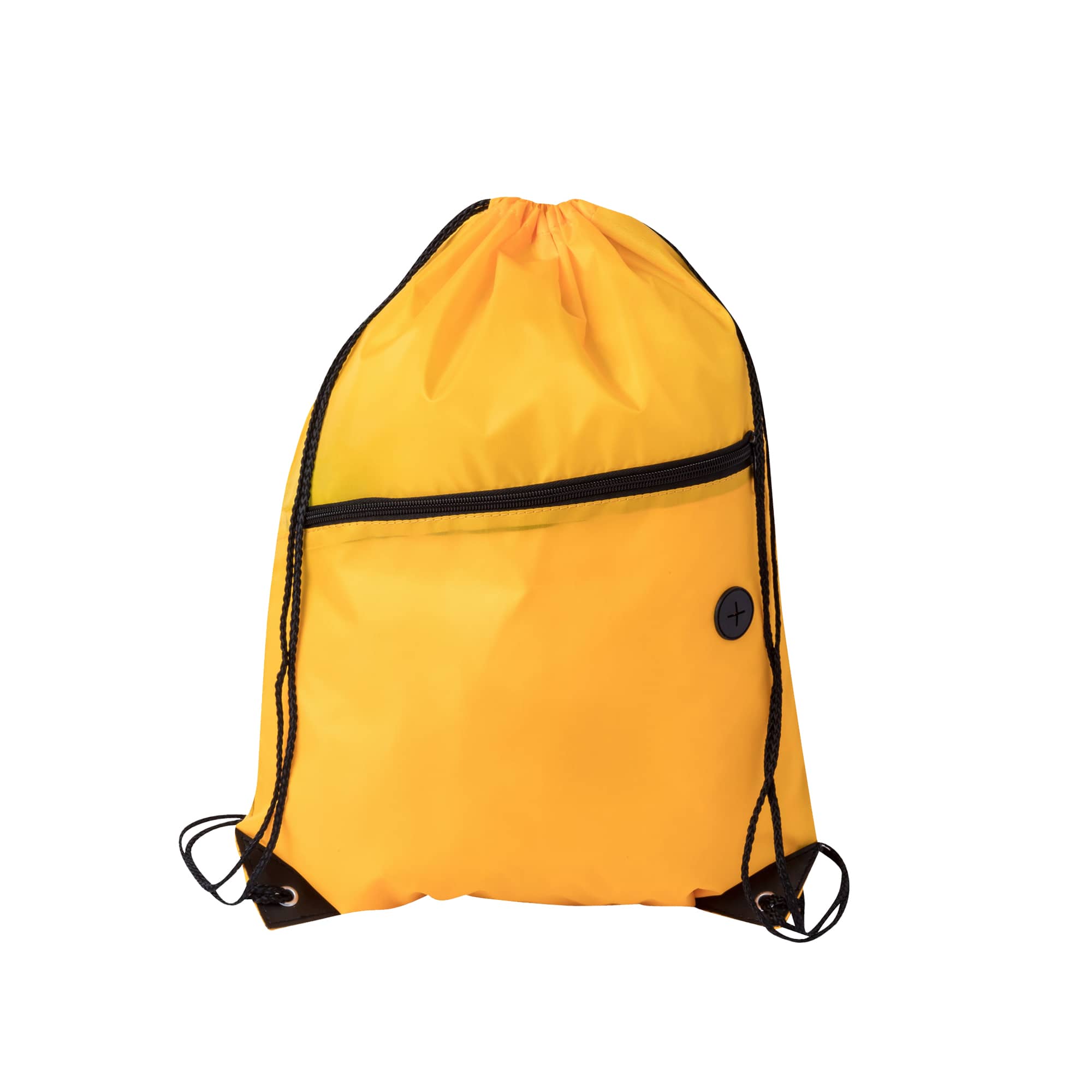 Polyester Drawstring Bag with Zippered Pocket