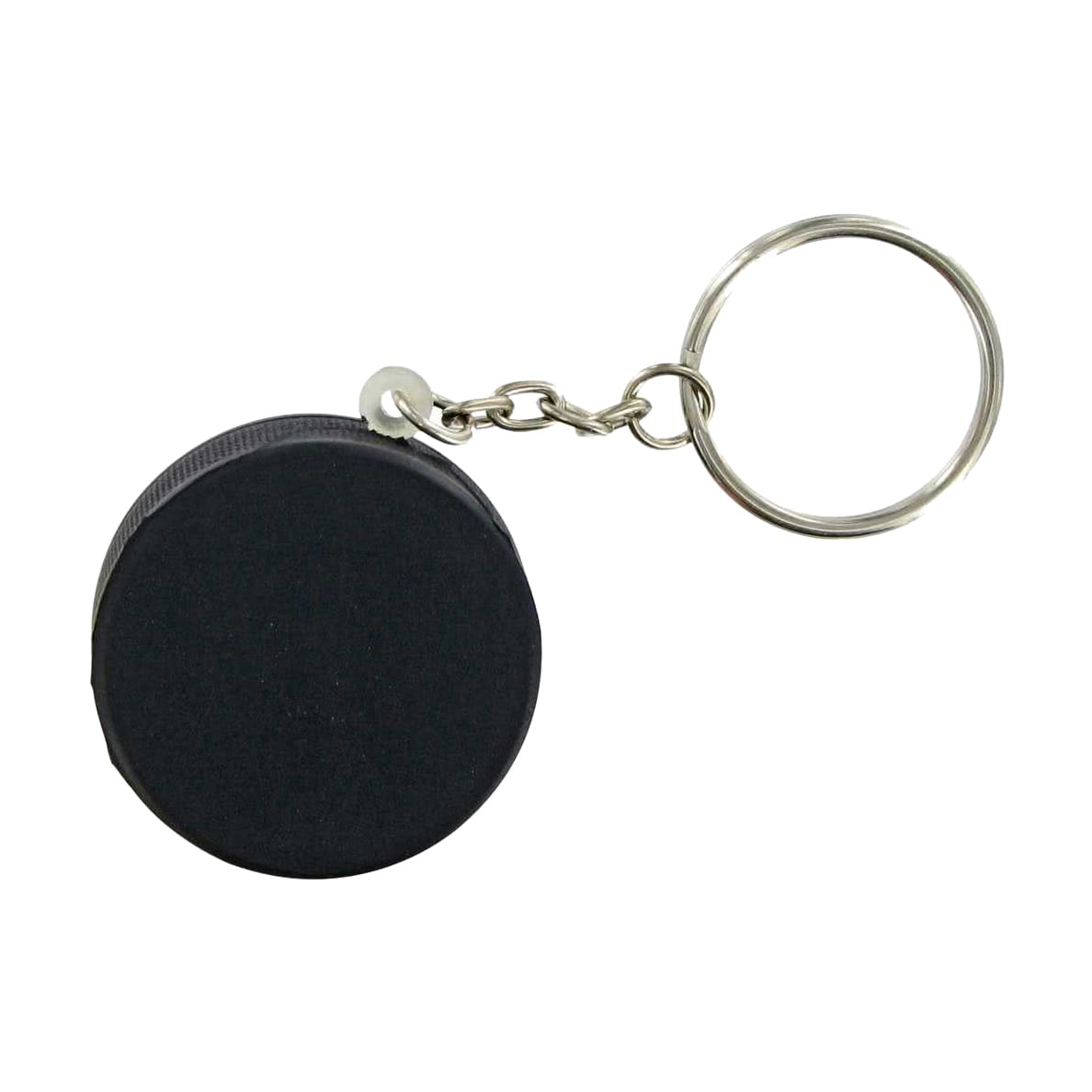 Keyring with Hockey Puck Stress Reliever
