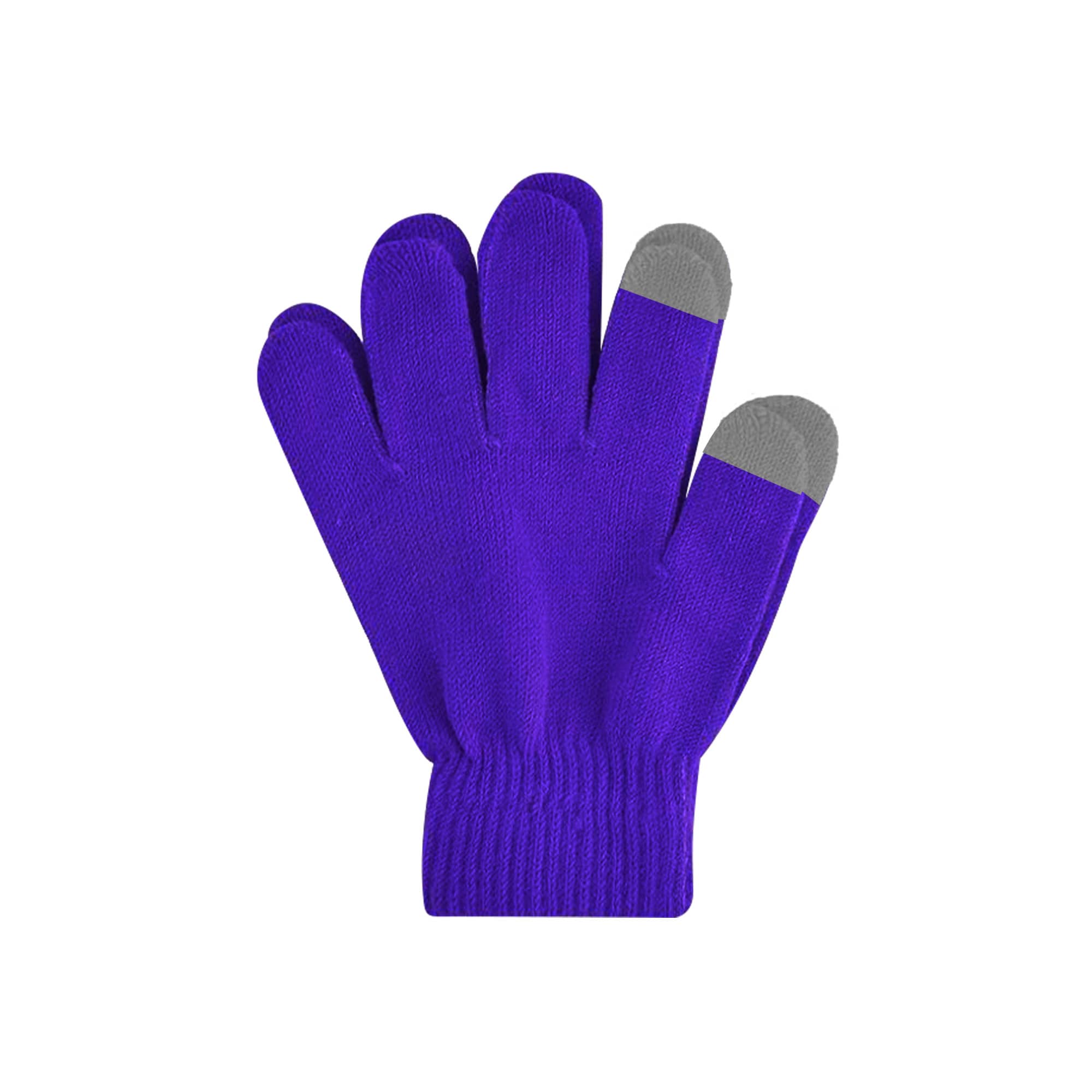 Adults Plain Knitted Gloves with Woven Label