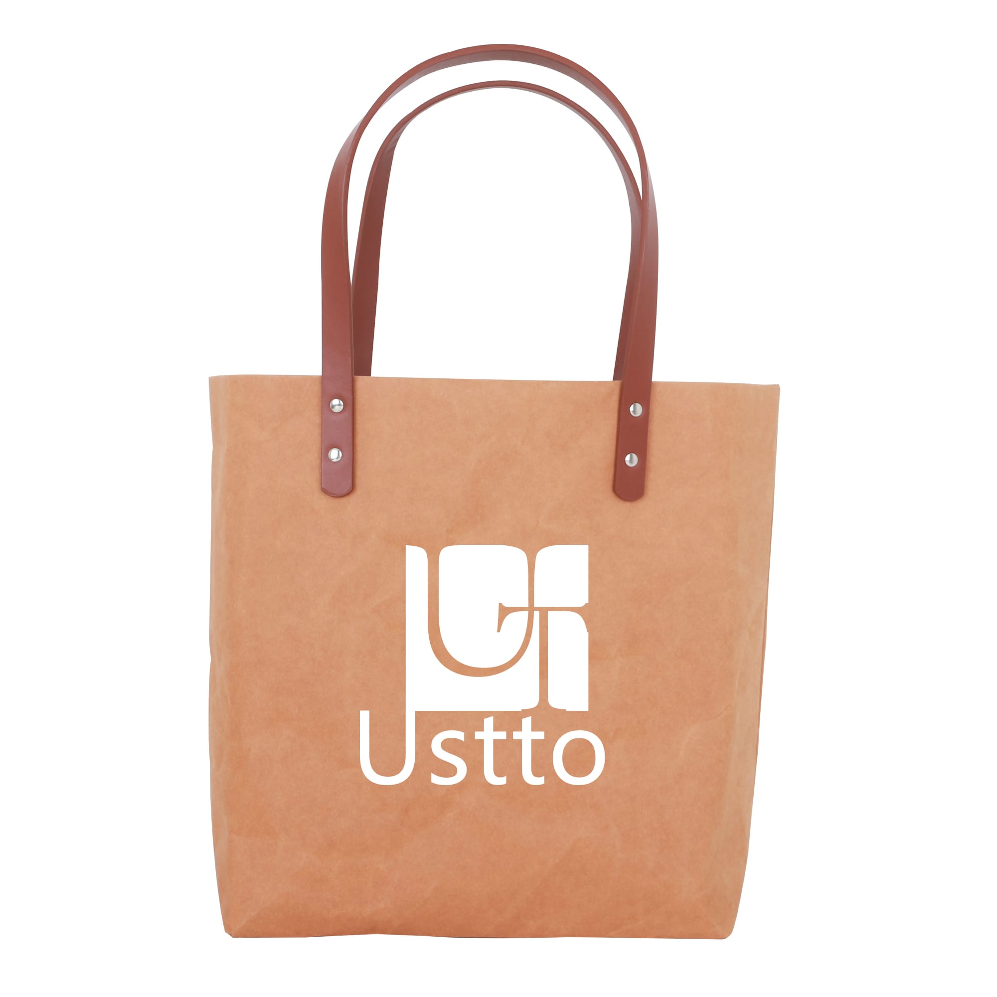 Washable Kraft Paper Bag with PU Handle(390x330x100mm)
