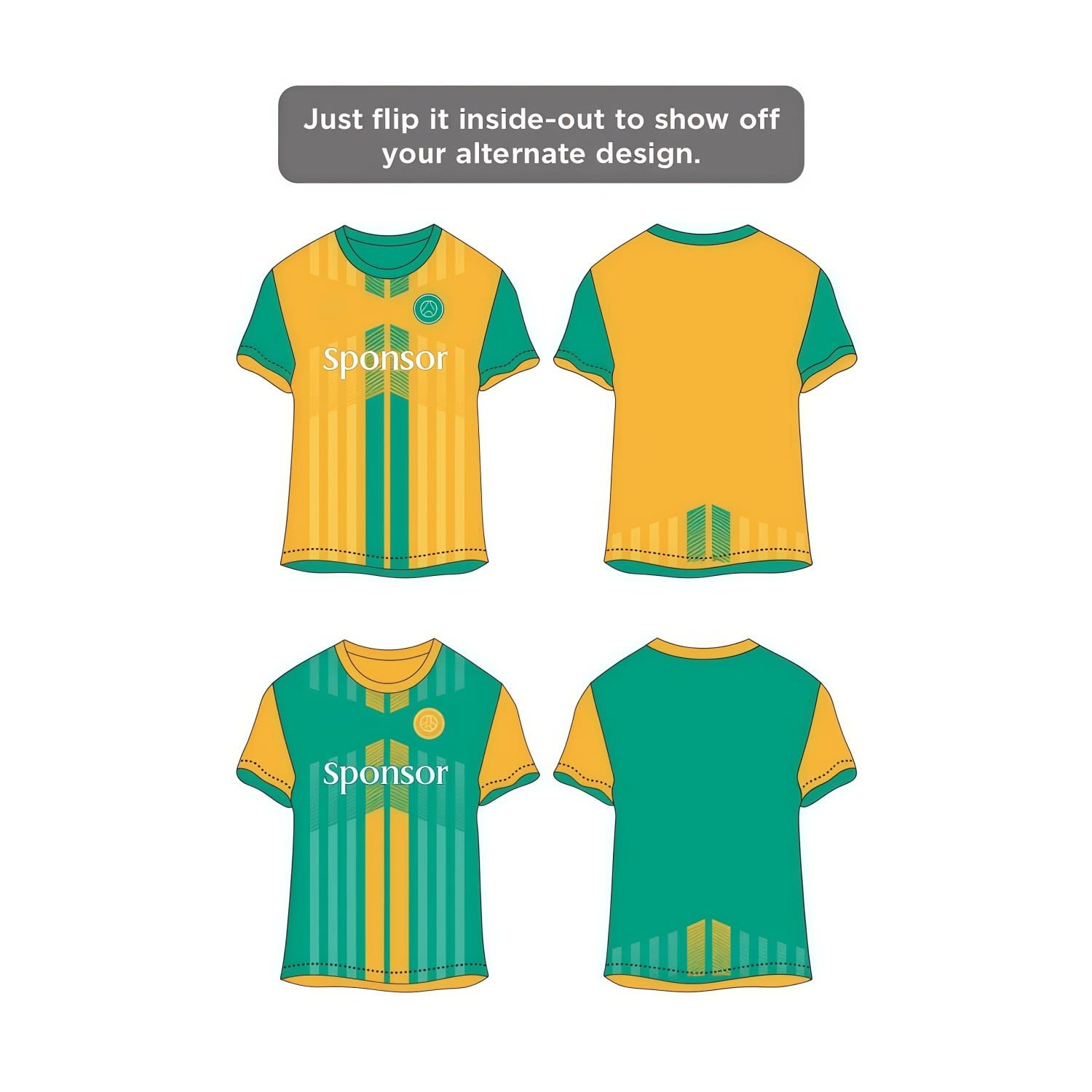 Unisex Adults 100% Polyester Sublimated Reversible Jersey