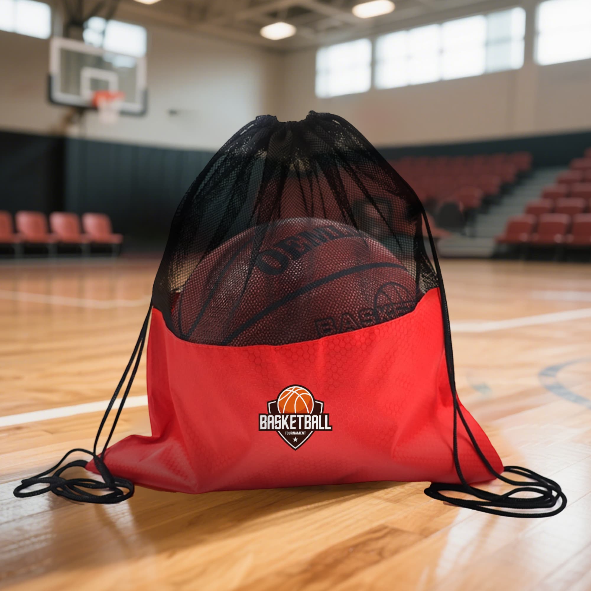 Drawstring Mesh Backpack