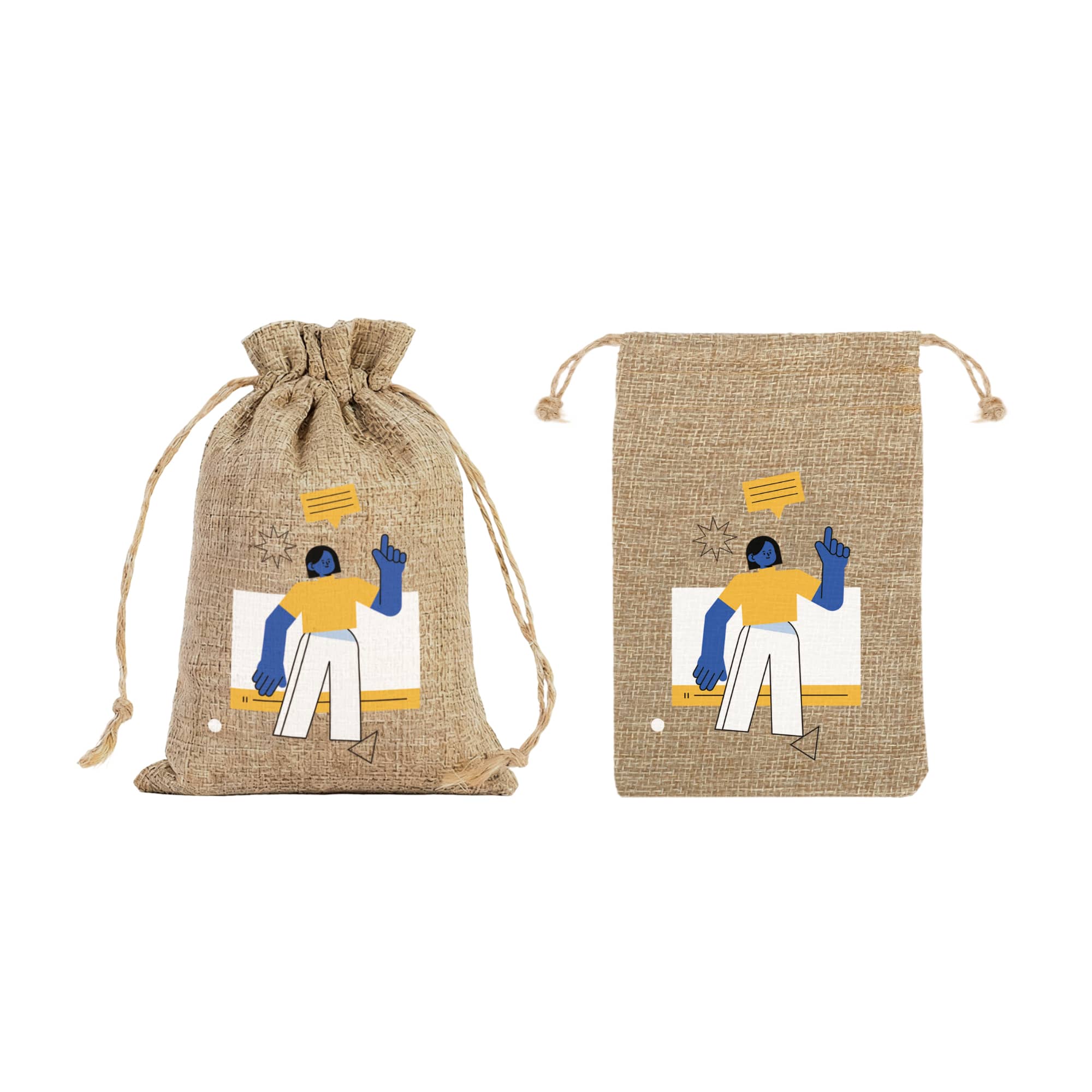 Linen Drawstring Gift Bags