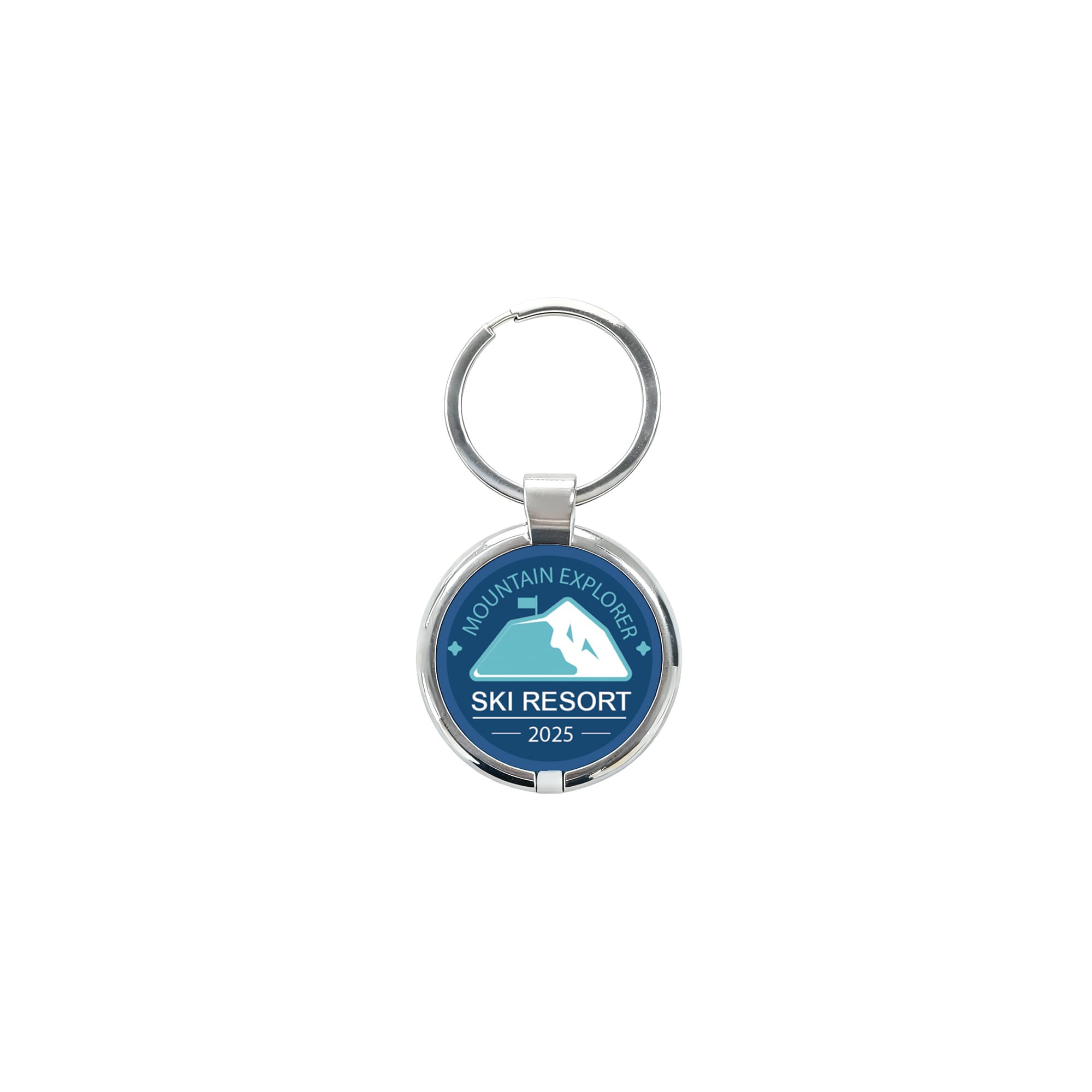 NFC Epoxy  Round Tag with Metal Keyring