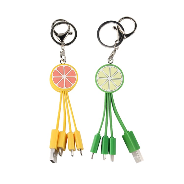 Custom Shape PVC Charging Cable with Keyring
