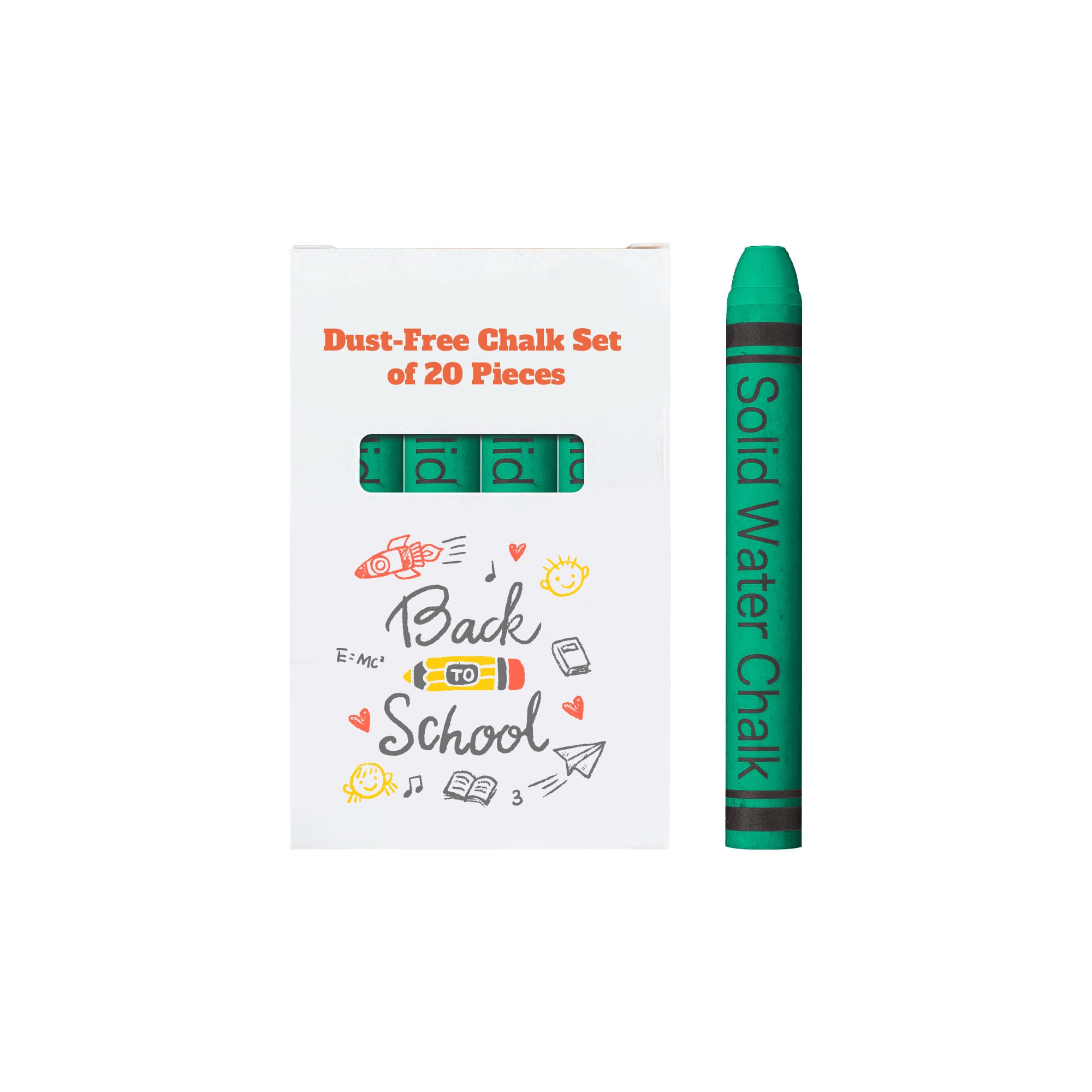 Dust-Free Chalk Set of 20 Sticks