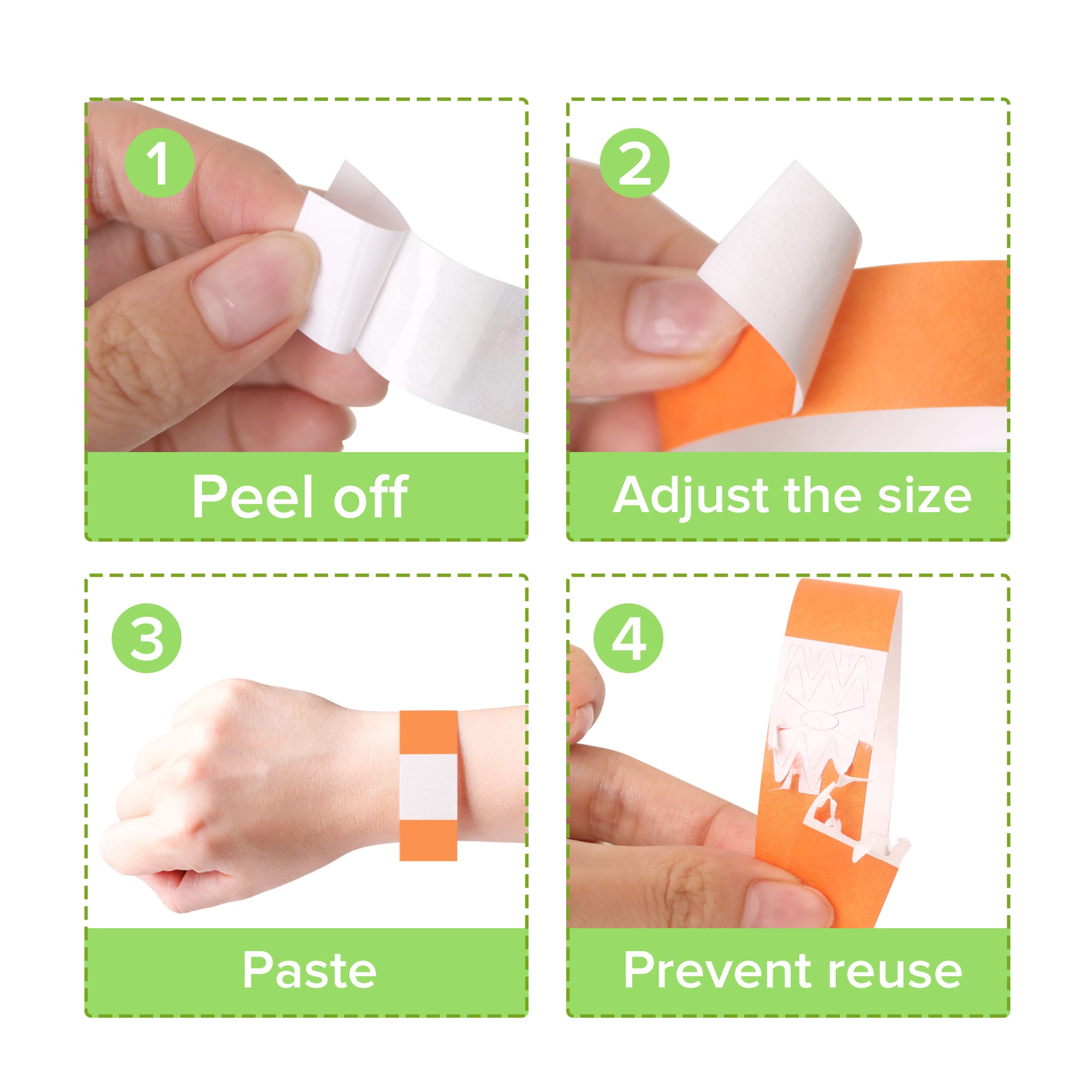19mm Width Disposable Full Colour Tyvek Wristband