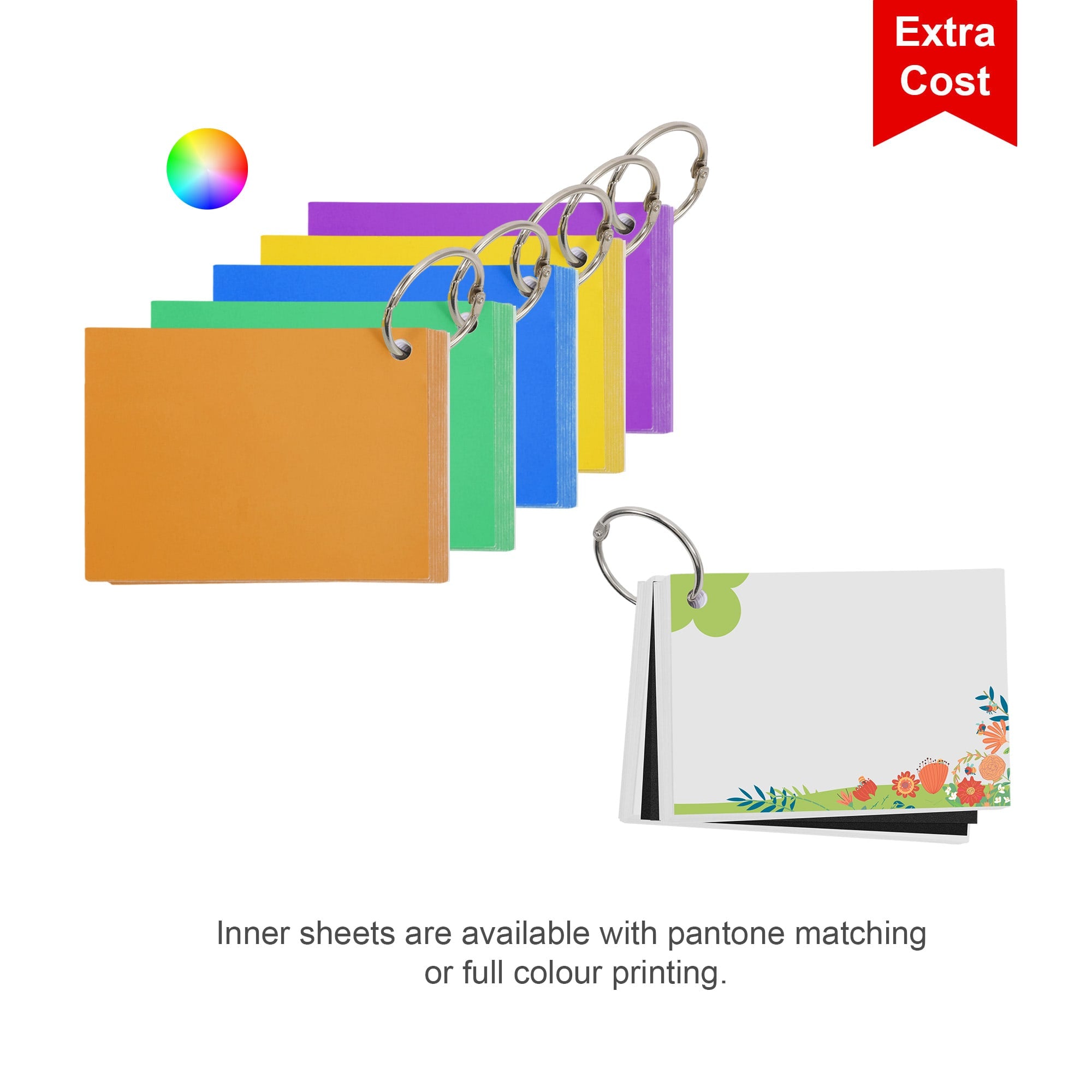 A7 Pearlescent Index Cards with Ring