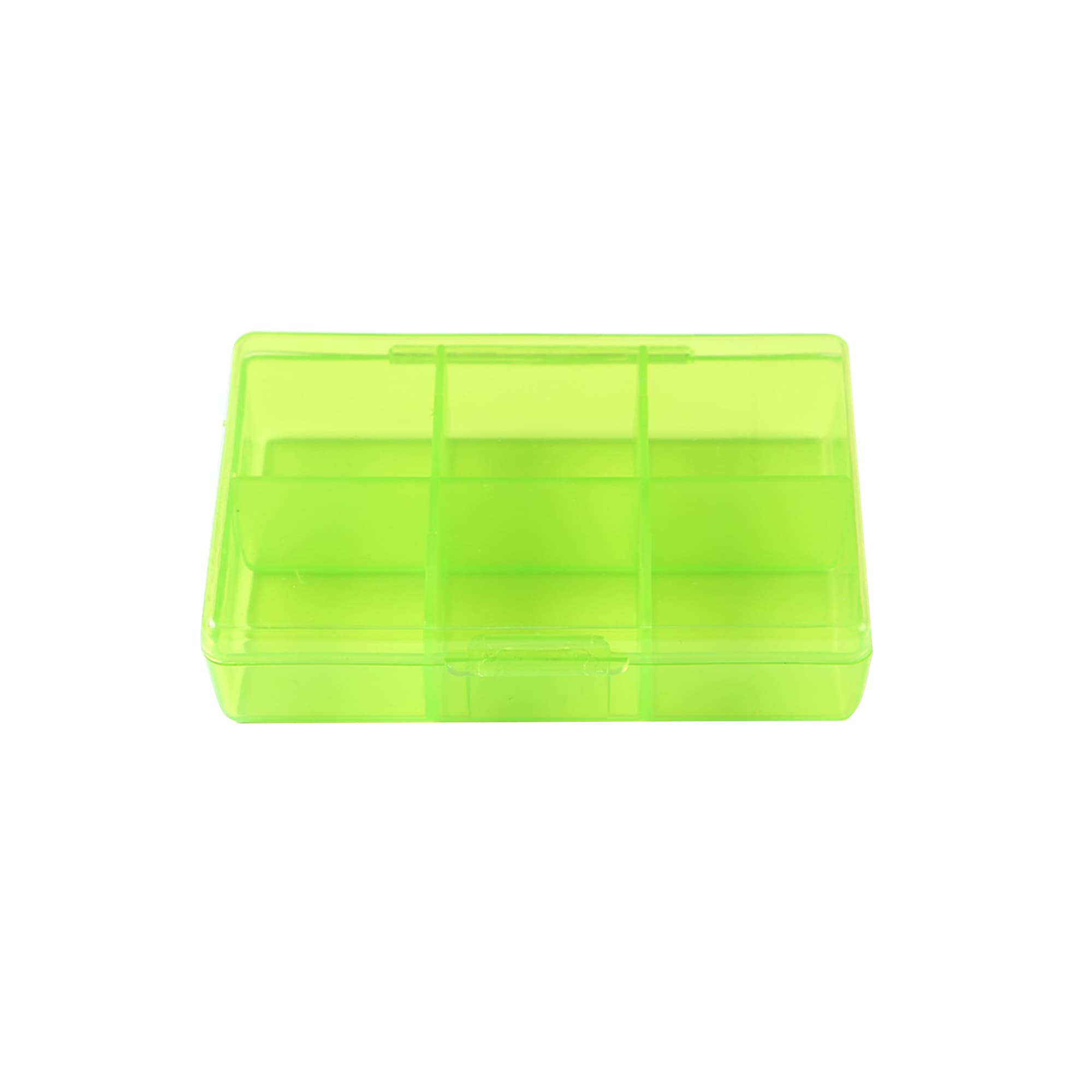 Square Six Compartment Pill Box