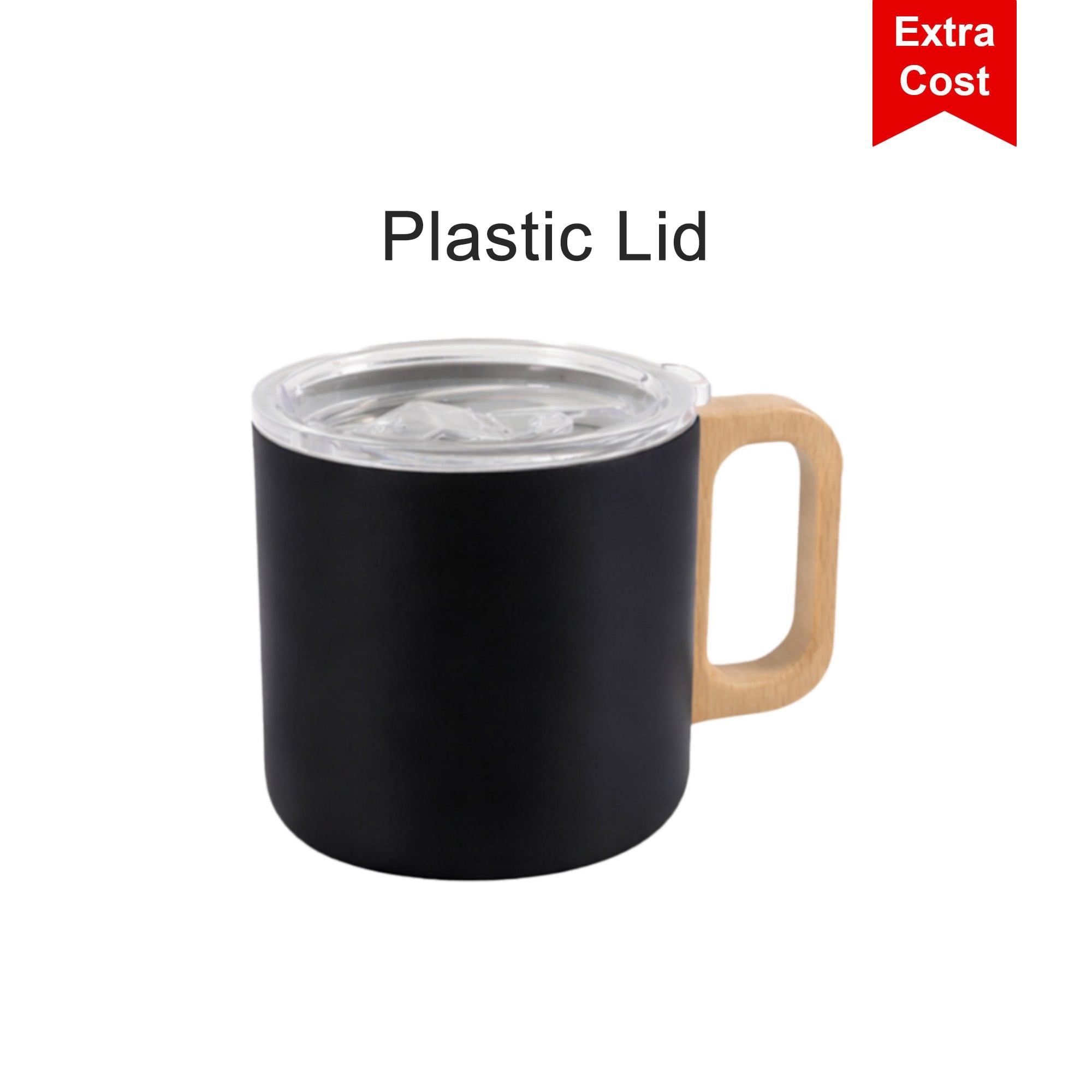 400ML Stainless Steel Insulated Mug with Wooden Handle