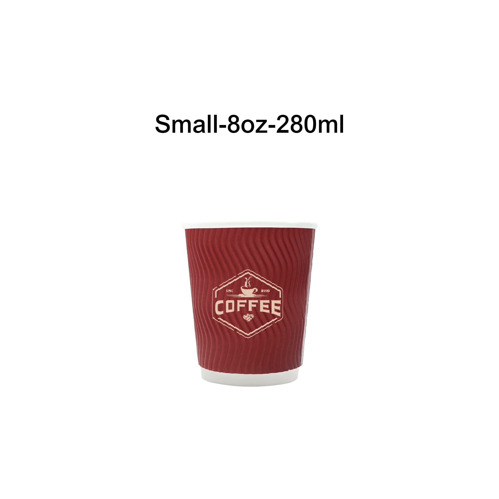 PLA Double Wall Corrugated Compostable Paper Cups