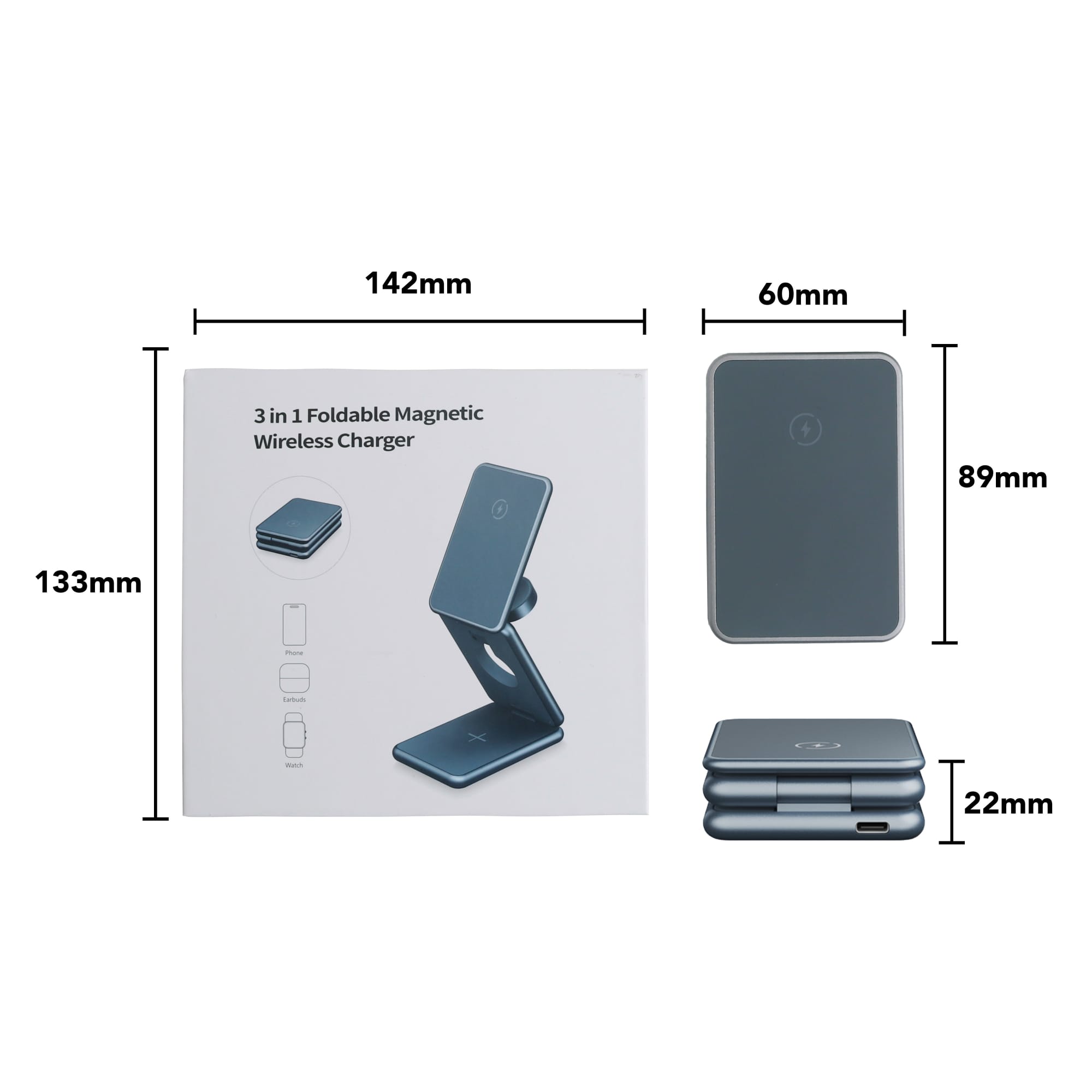 Premium 3 in 1 Foldable Wireless Charger Stand