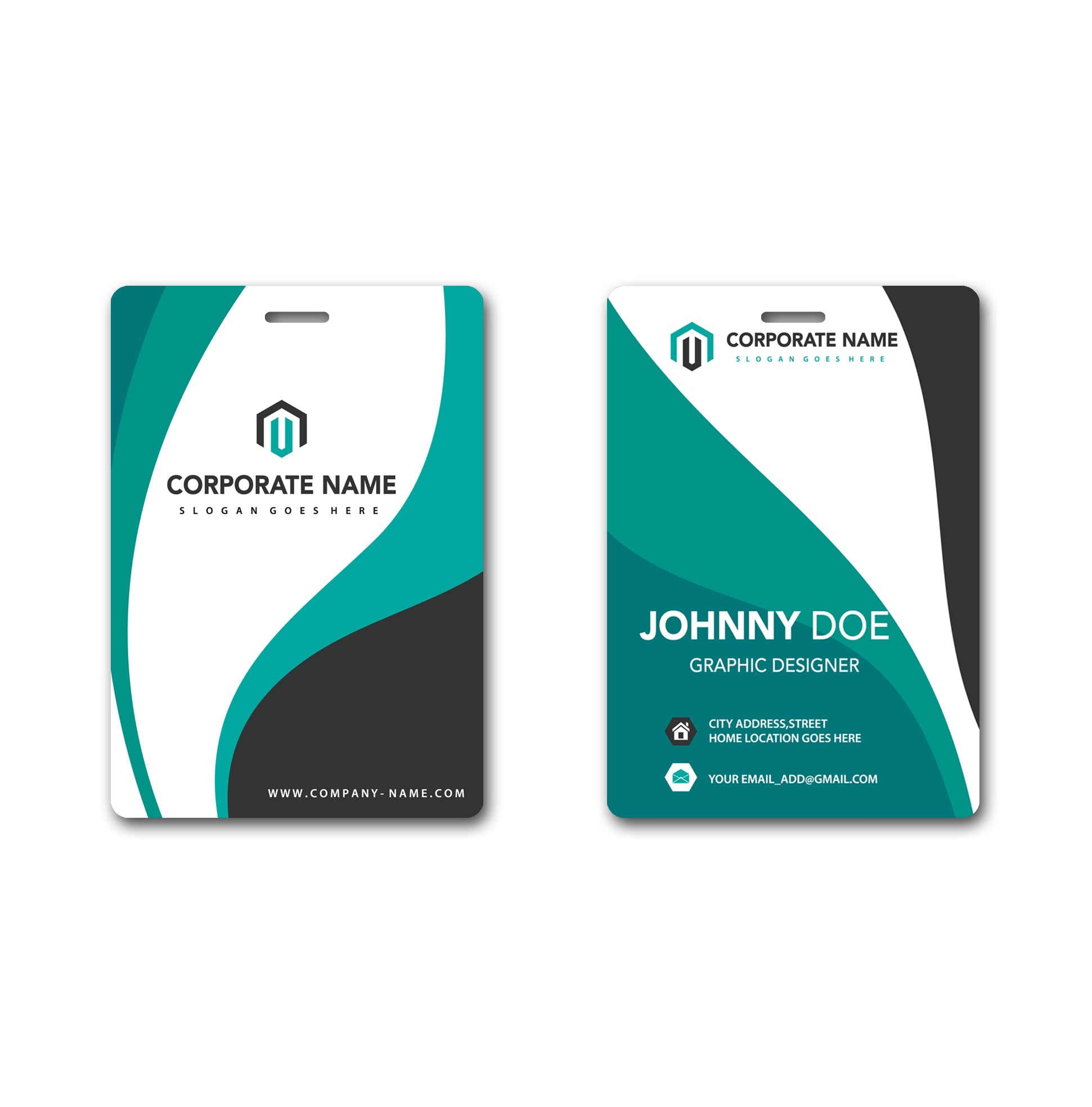 Small Unique Printed Name Tag (70 x 100 mm)
