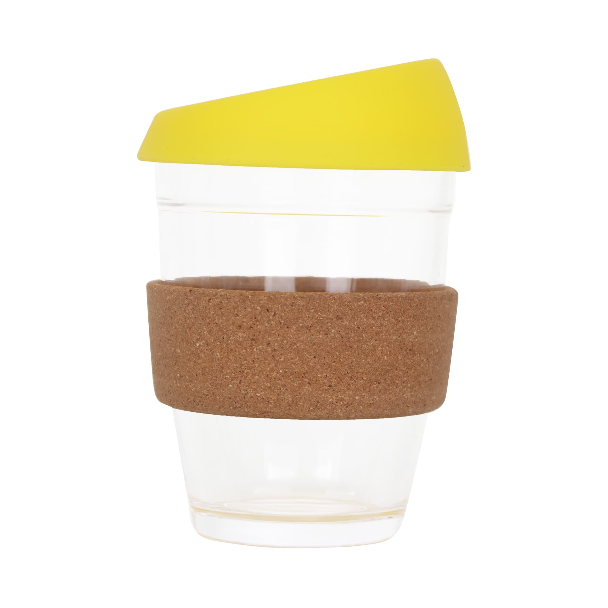 12 OZ Reuasble Glass Coffee Cup with Cork Band