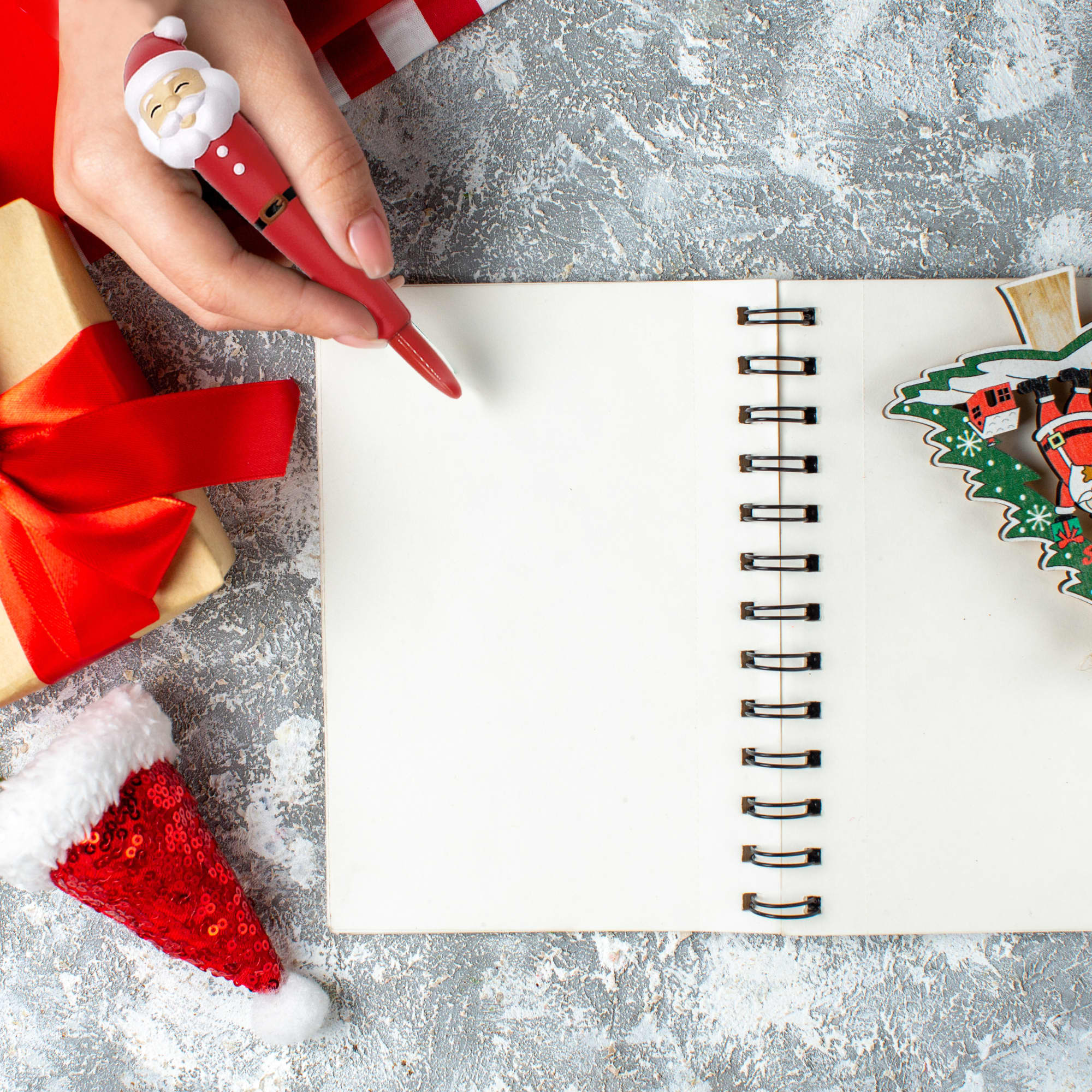 Pen with Santa Stress Reliever