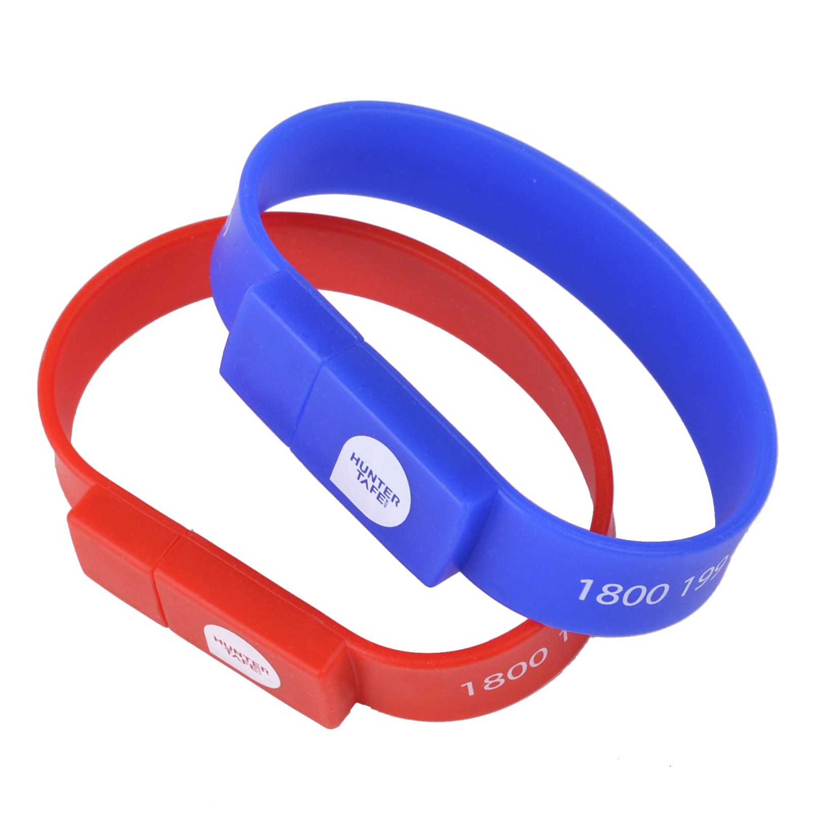 Rectangular Silicone Wristband Flash Drive