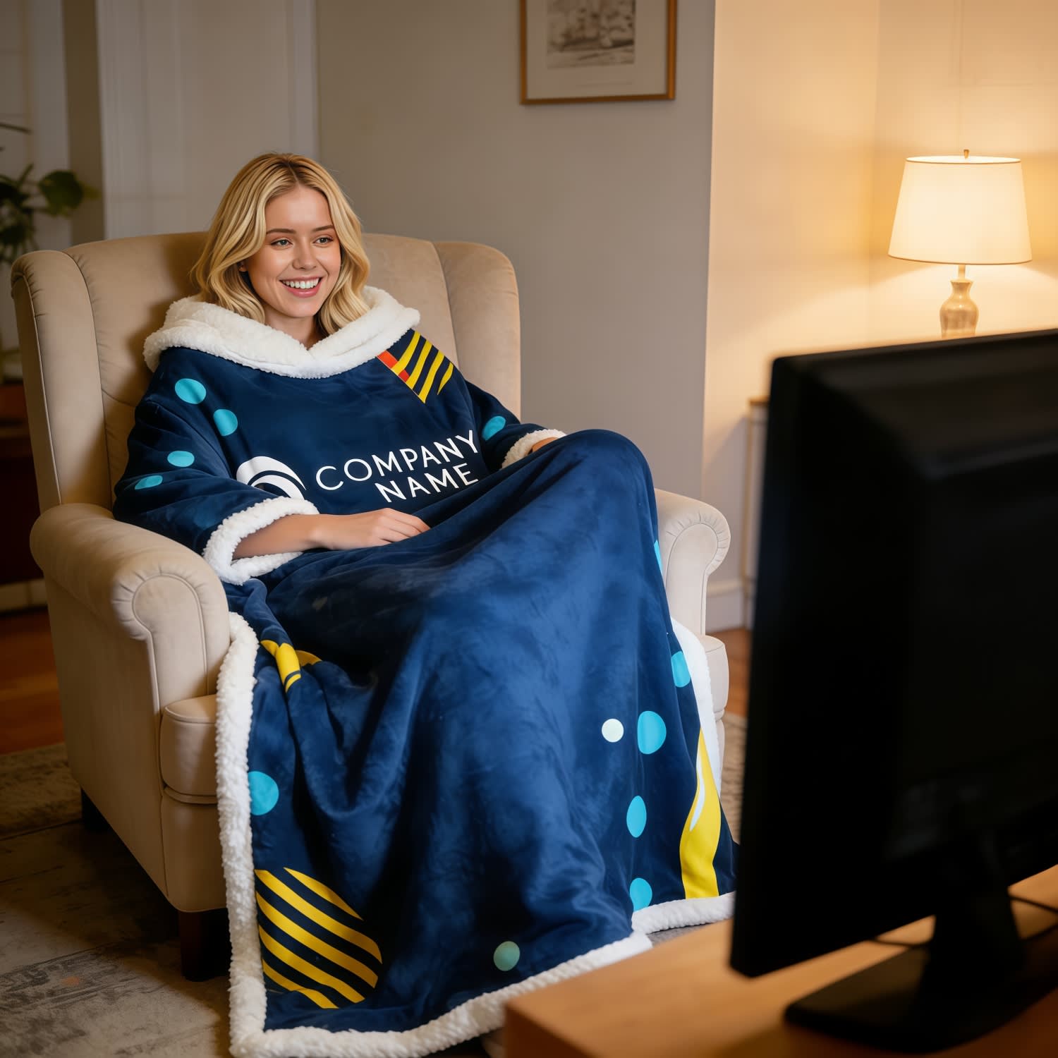 Premium 100% Polyester Sublimated Front Wear Blanket