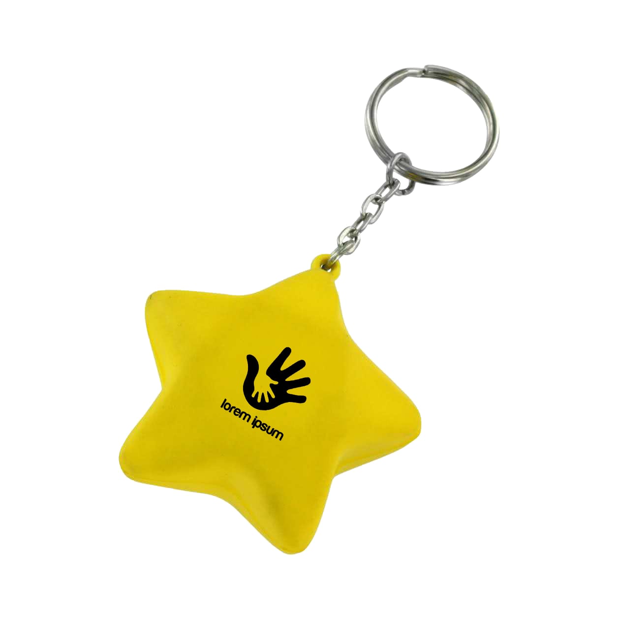 Keyring with Star Stress Reliever