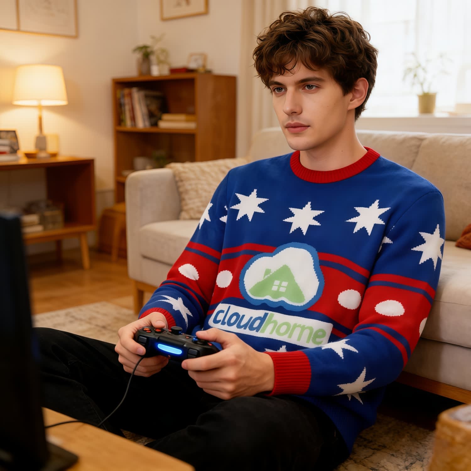 Unisex Winter Acrylic Jacquard Sweater