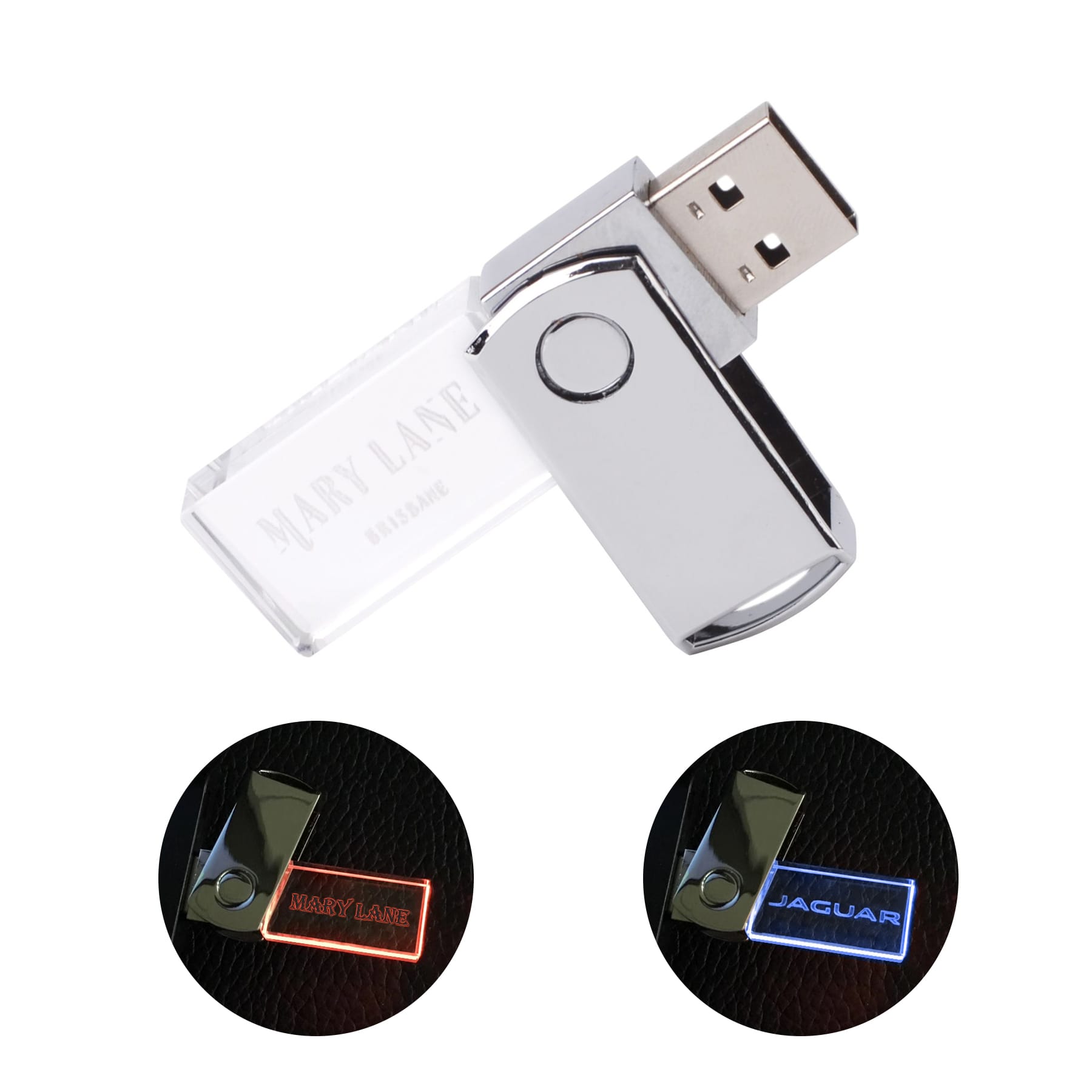 Swivel Crystal Flash Drive