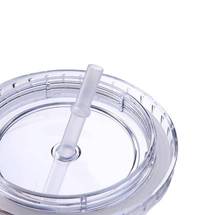 24oz Plastic Cups with Lids & Straws