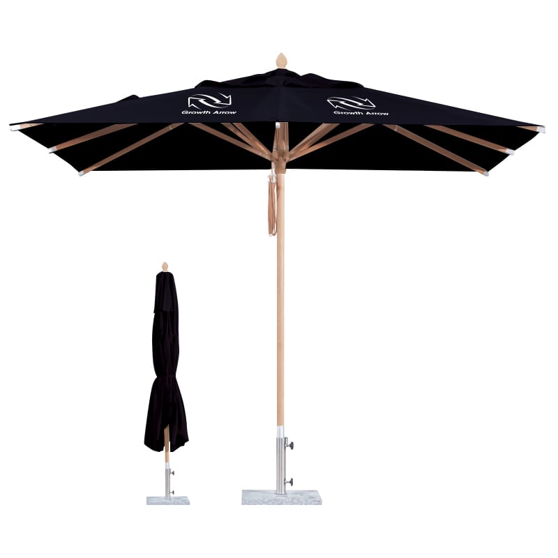 2x2m Wind-resistant Square Stock Colour Outdoor Umbrella
