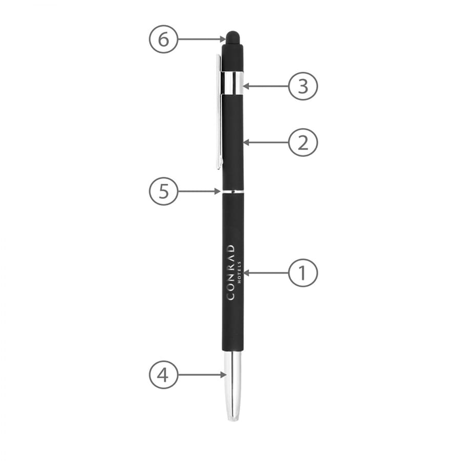 Stylus Hex Pens (Custom Made To Order - BND70S)
