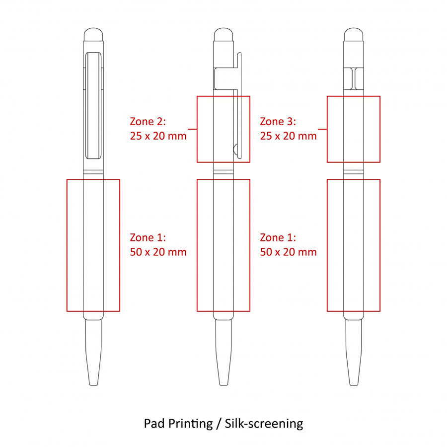 Stylus Hex Pens (Custom Made To Order - BND70S)