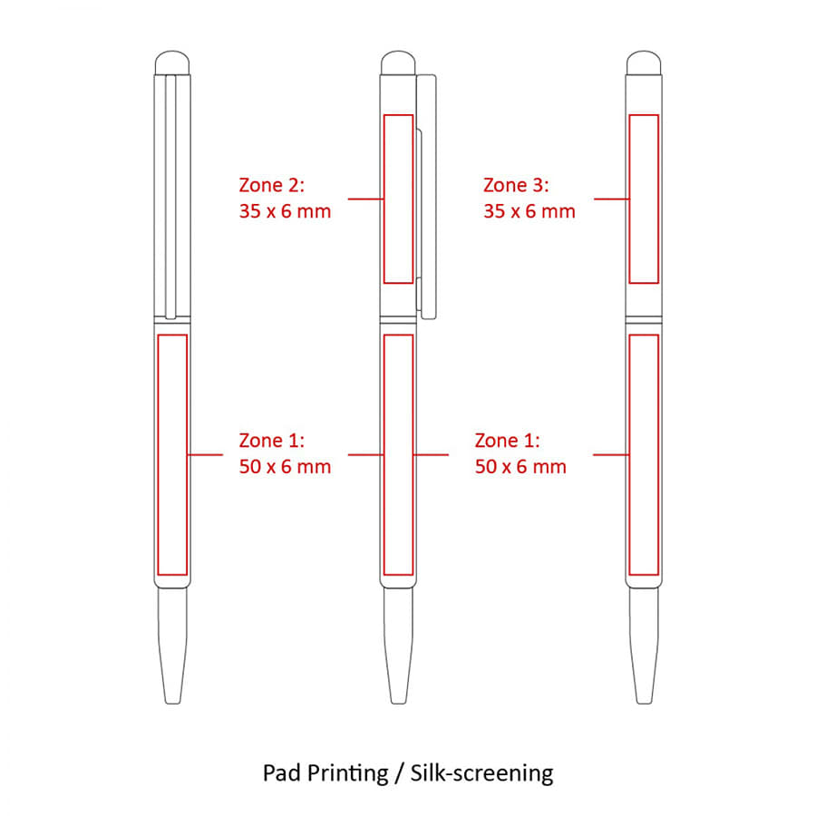 BND71S CLAP STYLUS THIN TWIST METAL BALL PEN