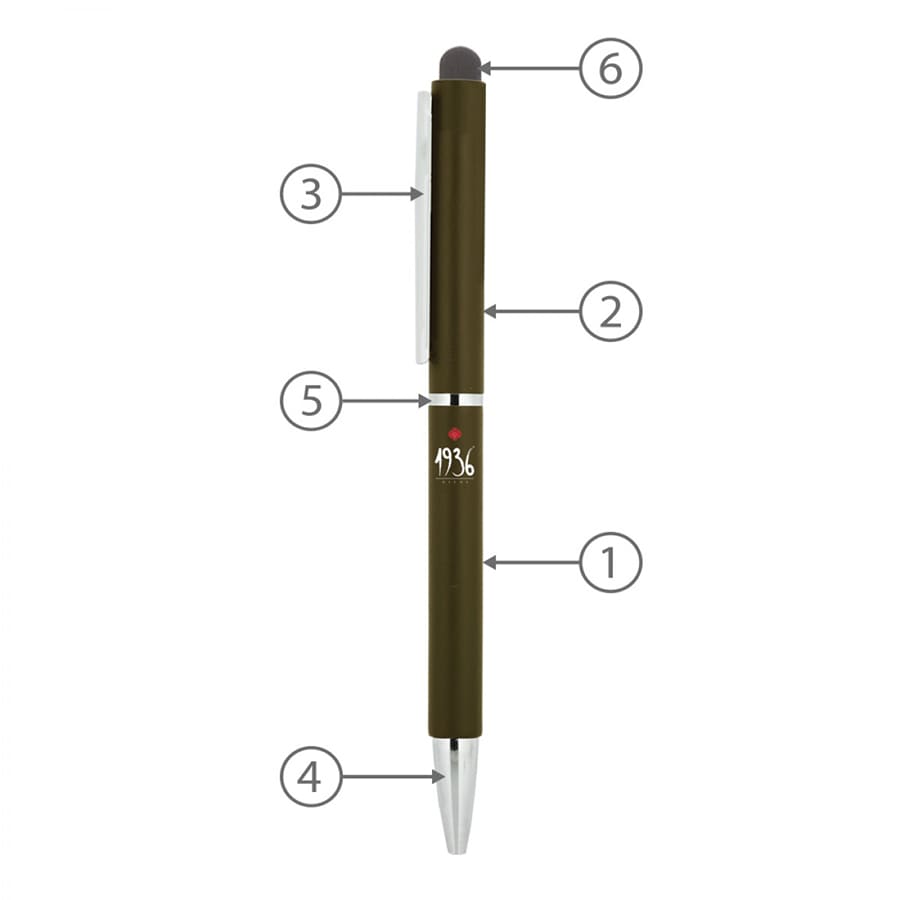 BND71XLS CLAP STYLUS TWIST METAL BALL PEN