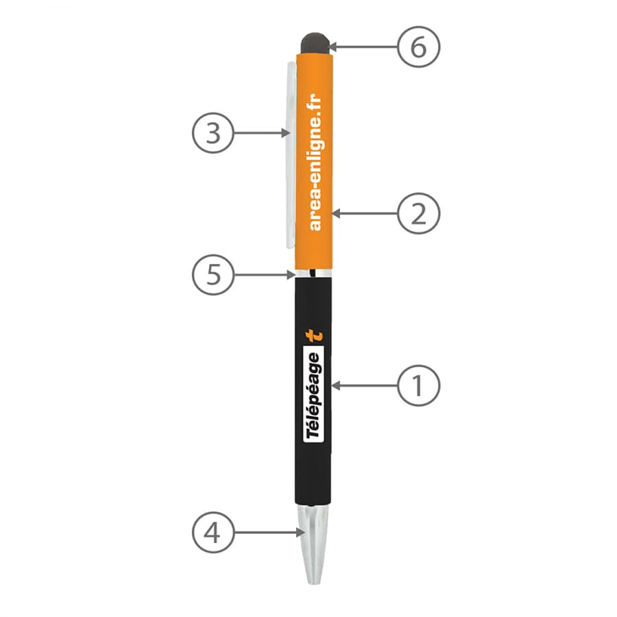 BND71XLS CLAP STYLUS TWIST METAL BALL PEN