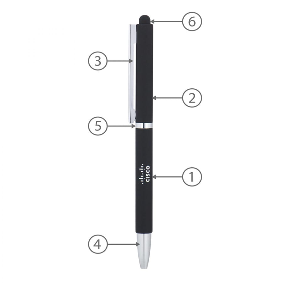 BND71XLS CLAP STYLUS TWIST METAL BALL PEN