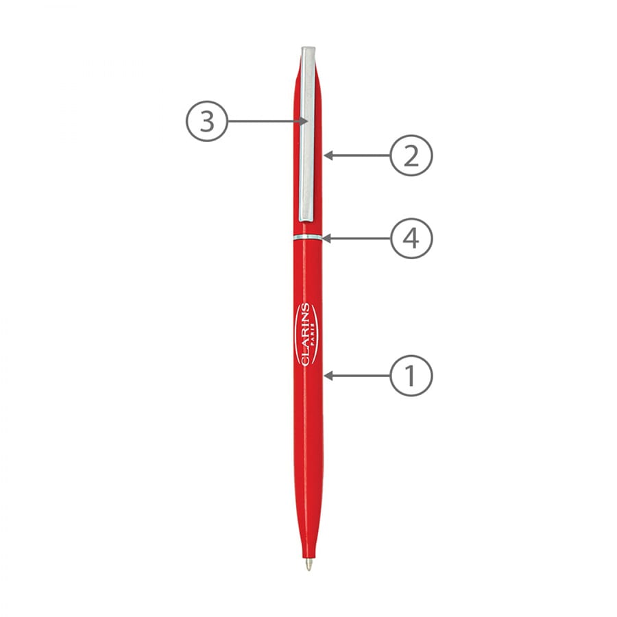 BND72 GLAD, THIN TWIST METAL BALL PEN