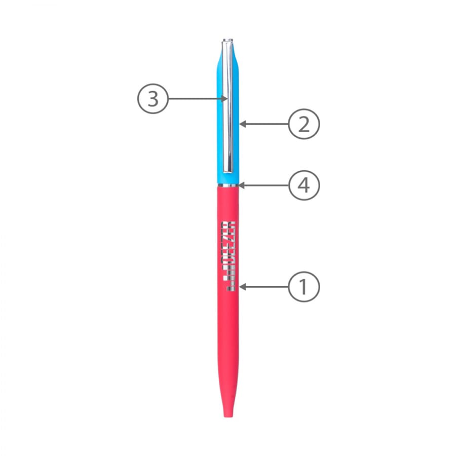 BND72 GLAD, THIN TWIST METAL BALL PEN