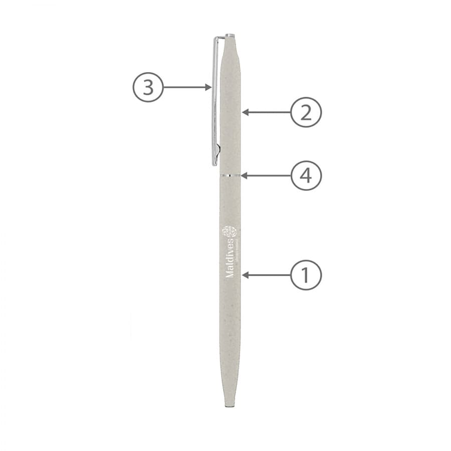 BND72 GLAD, THIN TWIST METAL BALL PEN