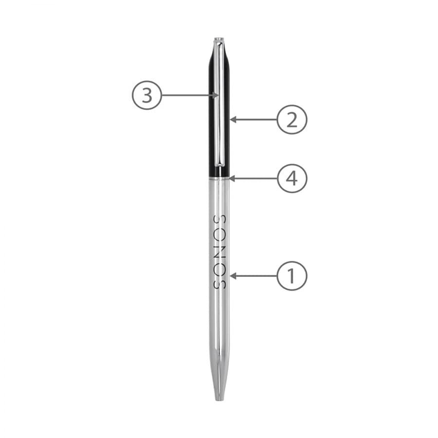 BND72 GLAD, THIN TWIST METAL BALL PEN