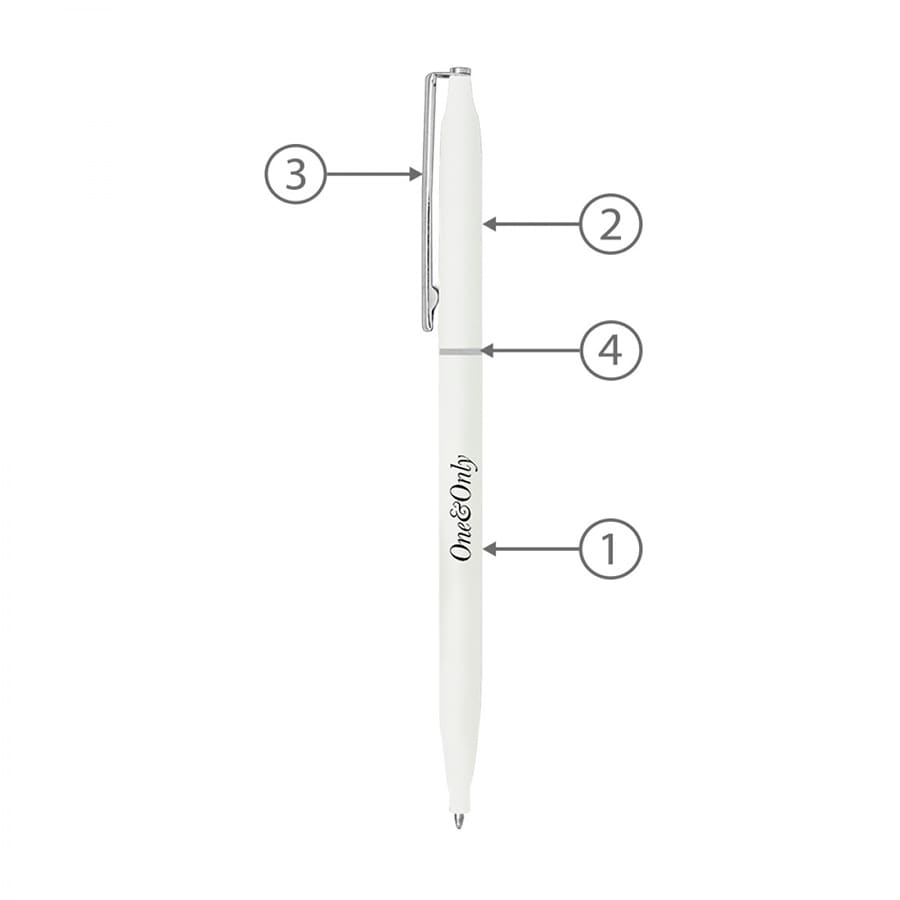 BND72 GLAD, THIN TWIST METAL BALL PEN
