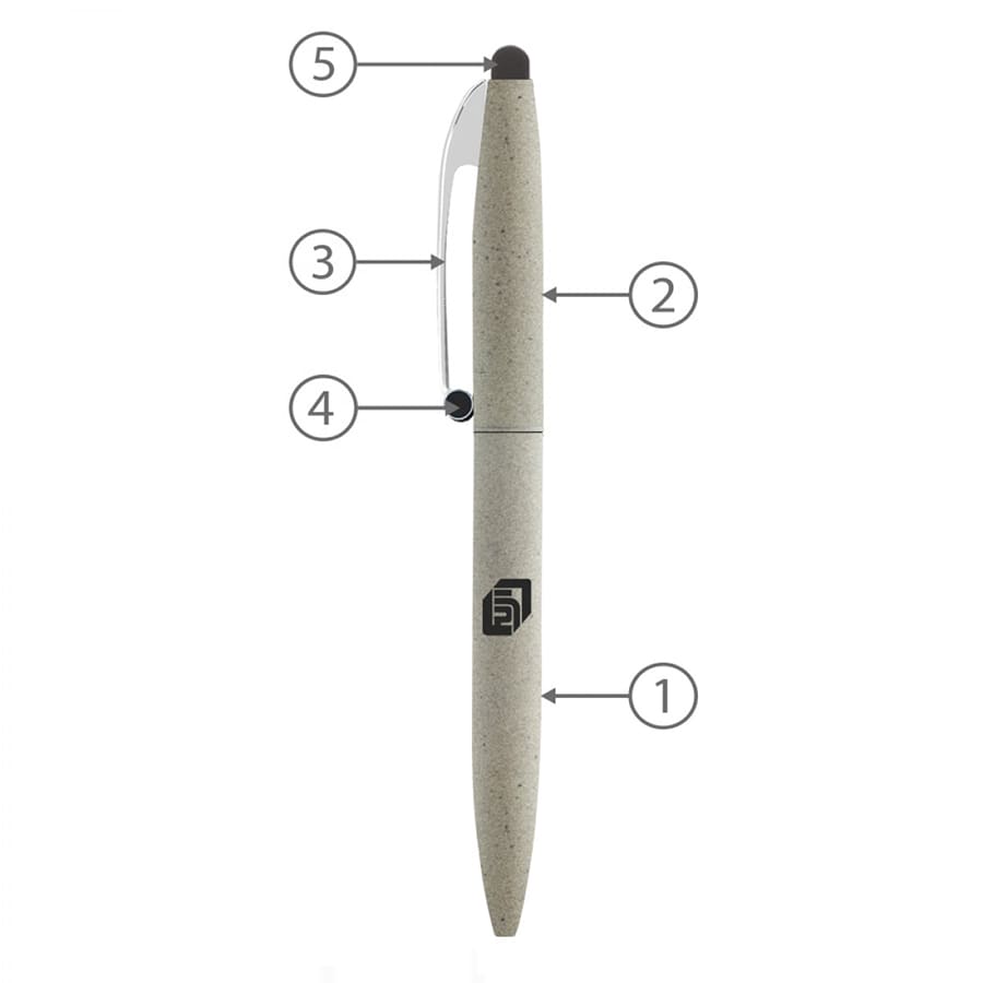 BND75S CLAW STYLUS TWIST METAL BALL PEN