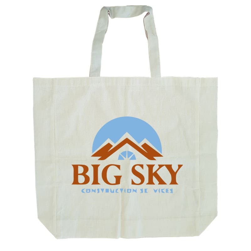 140gsm Short Handle Calico Bag with Gusset